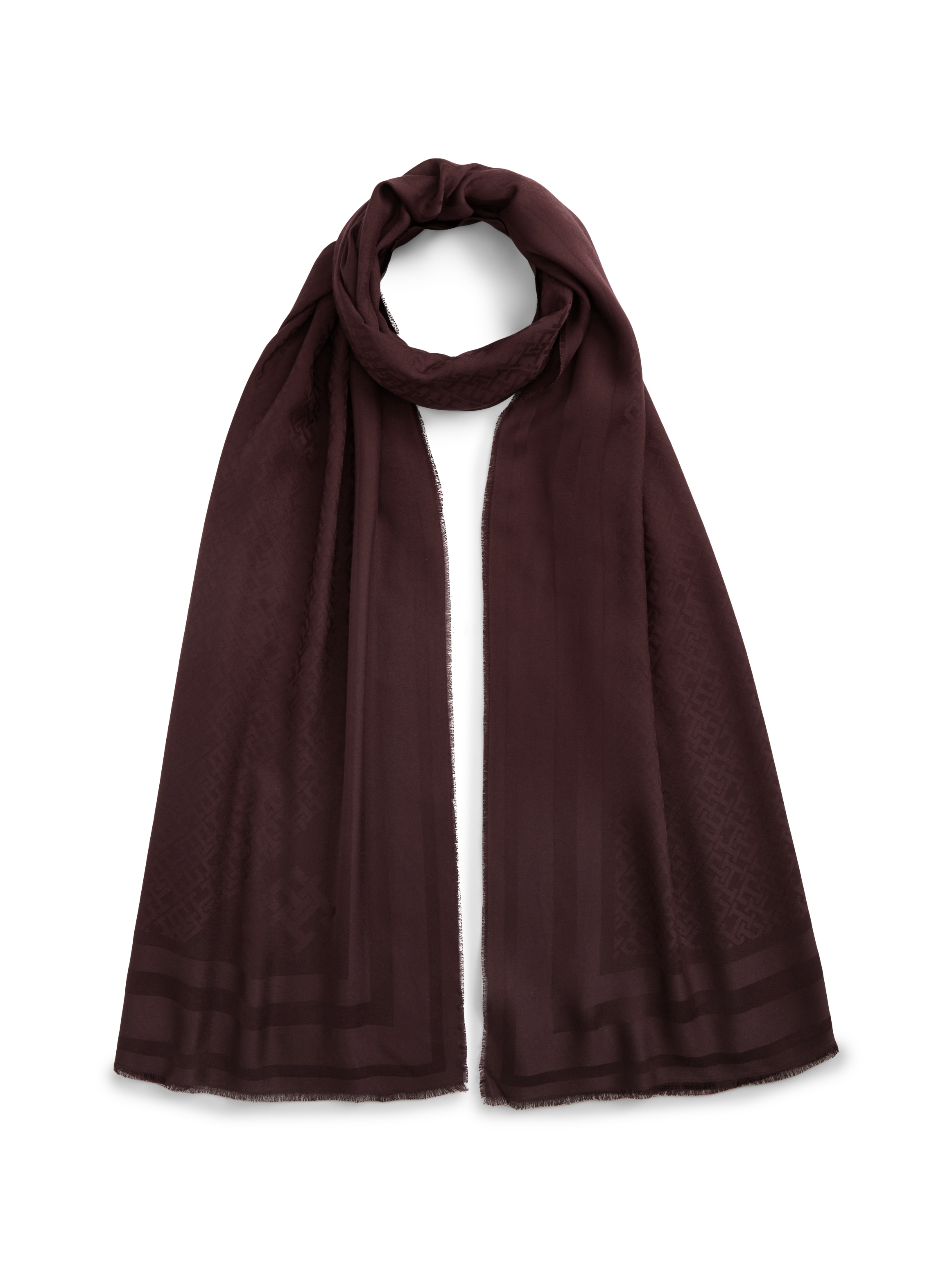 Tommy Hilfiger Foulard de mode »TH MONOGRAM« avec une teneur en laine
