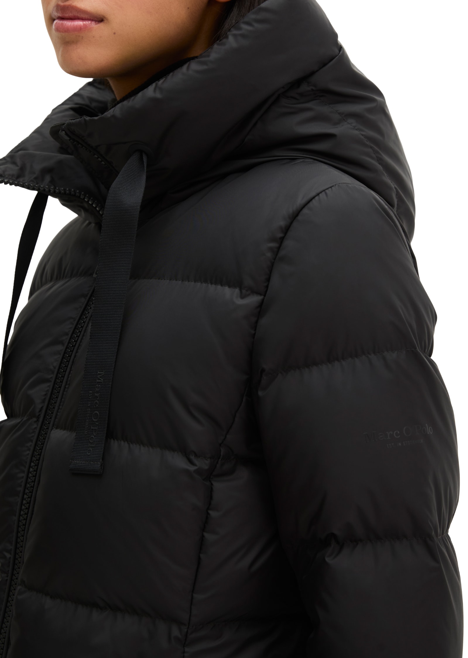 Marc O'Polo Daunenmantel mit 2-Way-Zipper und grosser Kapuze - aktuelle HW26-Kollektion
