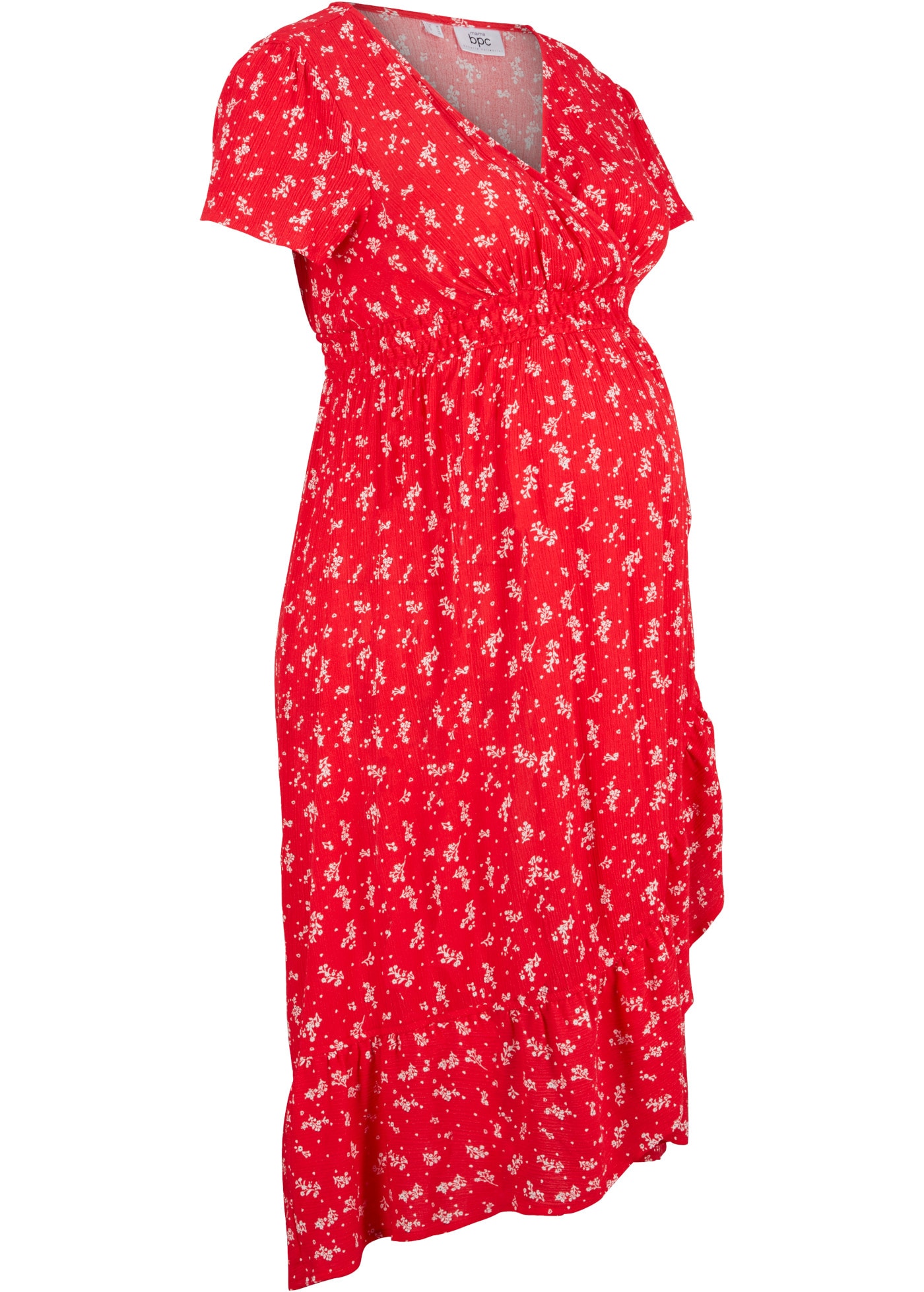 bonprix Robe de maternité longueur couvrant le mollet, décolleté en V profond avec effet cache-cœur