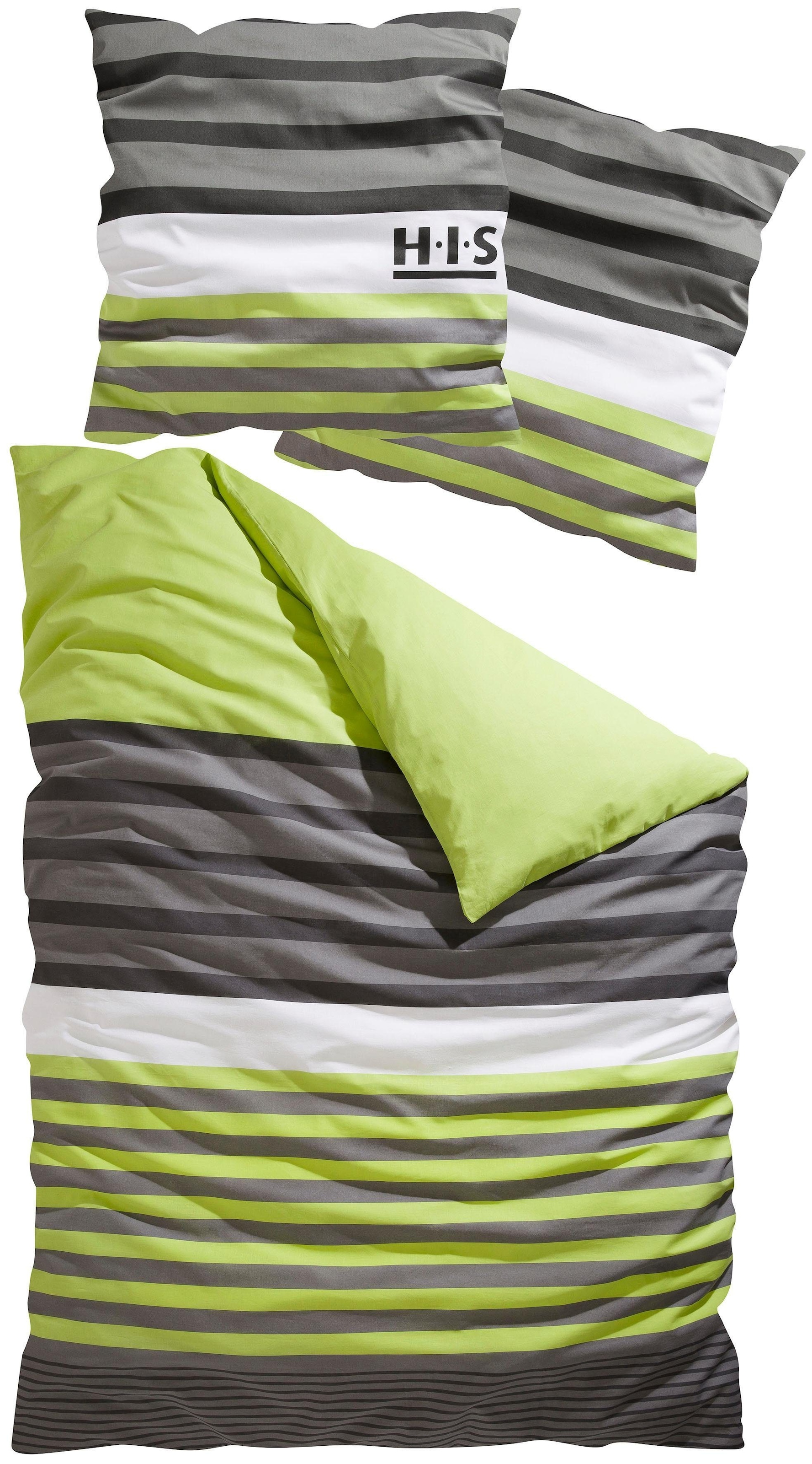 H.I.S Bettwäsche »Majoran« 2 Stk. gestreifte Bettwäsche in verschiedenen Qualitäten