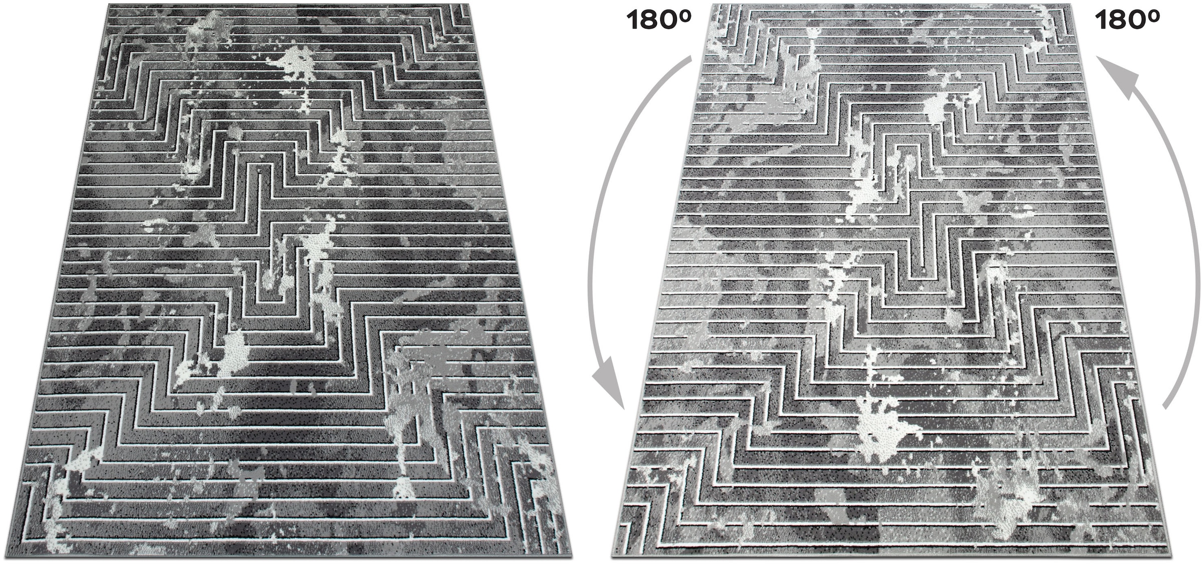 my home Teppich »Leiga, 3D-Effekt, leichter Glanz, Scandi-Look« rechteckig 8 mm Höhe Kurzflor, Wohnzimmer, Esszimmer, Schlafzimmer