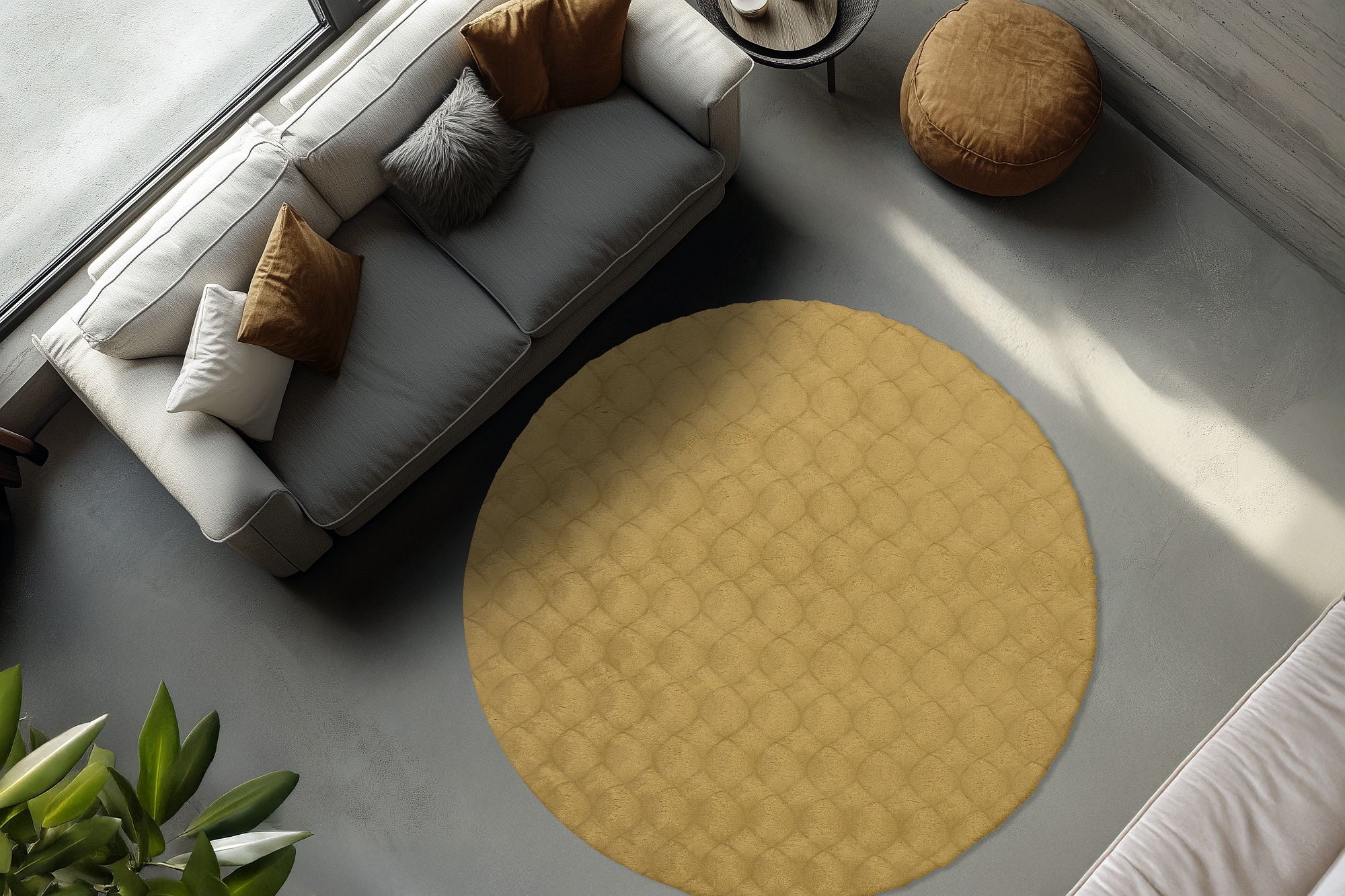 Obsession Tapis »Diamond Cut 800« Rond 30 mm Höhe Couleurs unies, effet haut-bas, doux et moelleux