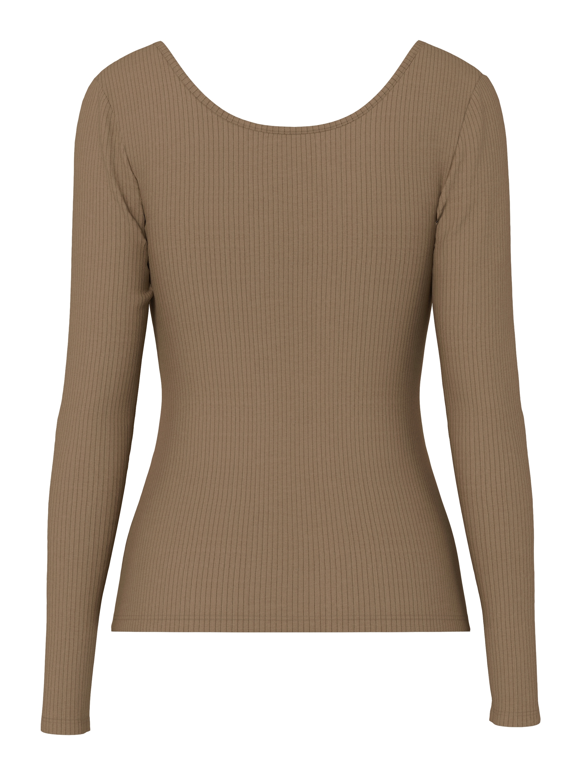 pieces Langarmshirt »PCKITTE LS TOP NOOS BC« Baumwollmischung, slim fit