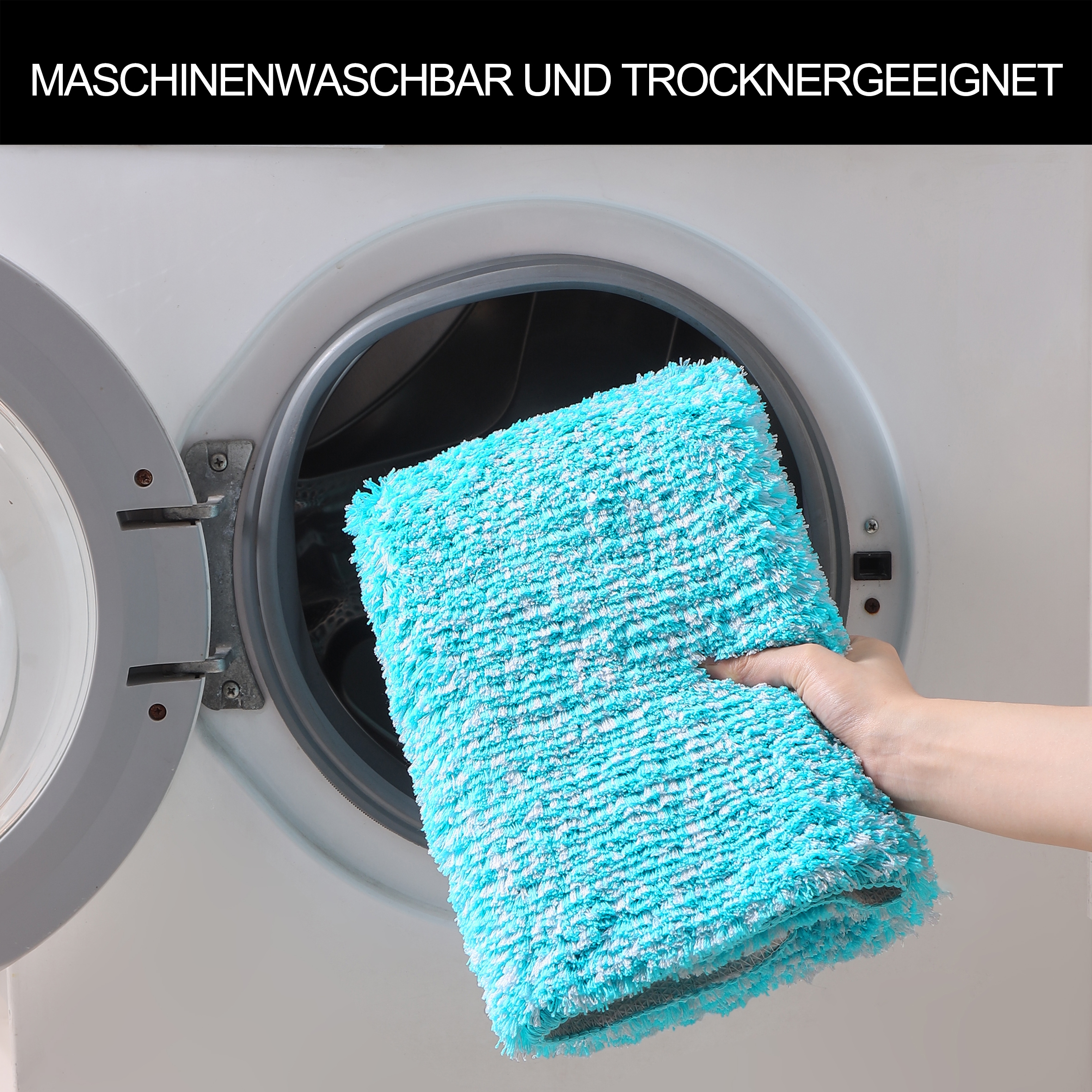 GOODproduct Tapis de bain »Vanessa meliert, Badvorleger, Badezimmer Teppich, Duschvorleger« Höhe 20 mm revêtement antidérapant Résistant tapis de bain, toucher doux, uni