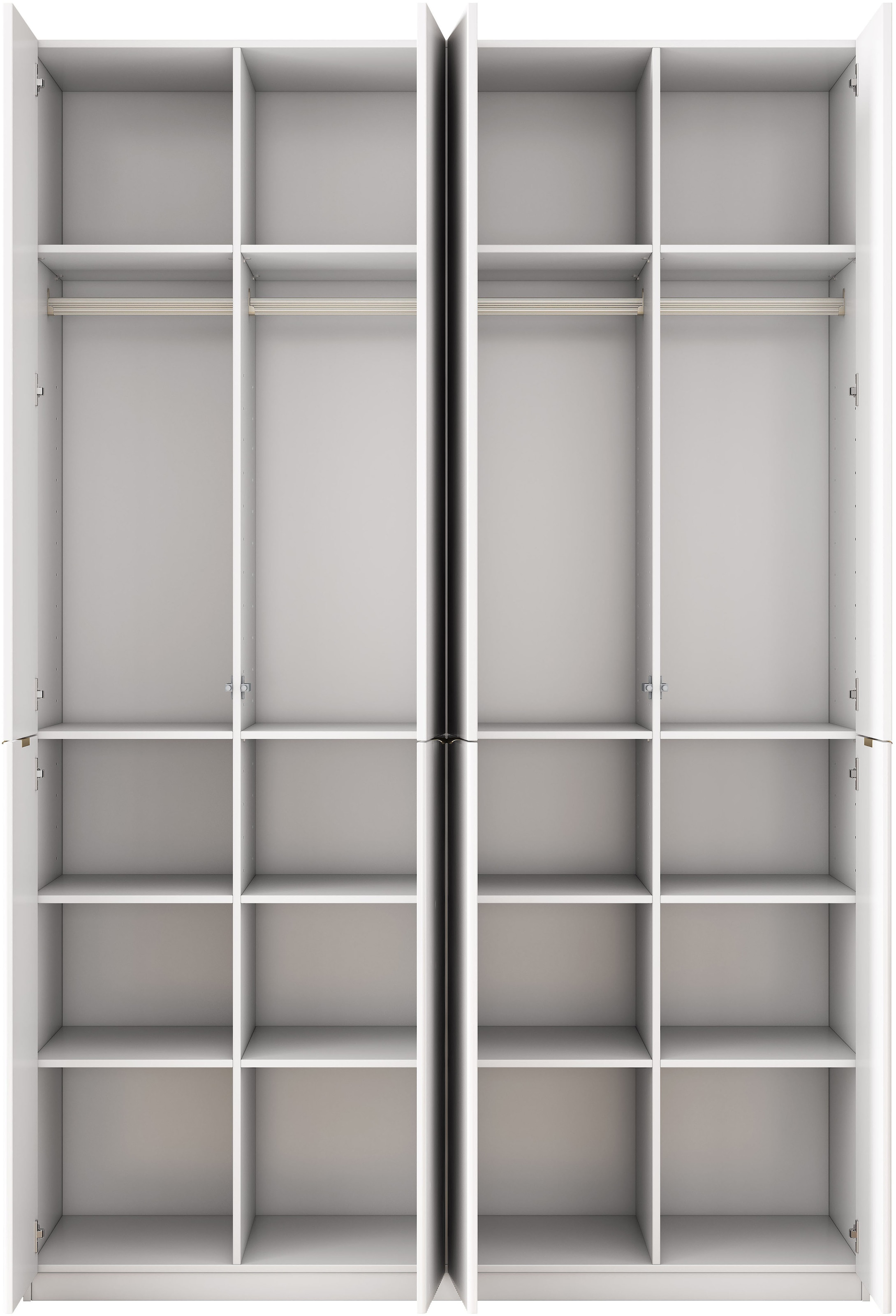 GOODproduct Kleiderschrank »Jorella Schlafzimmerschrank Garderobe mit Softclose« eleganter Schlafzimmerschrank Rillendesign Trend Breite 161cm