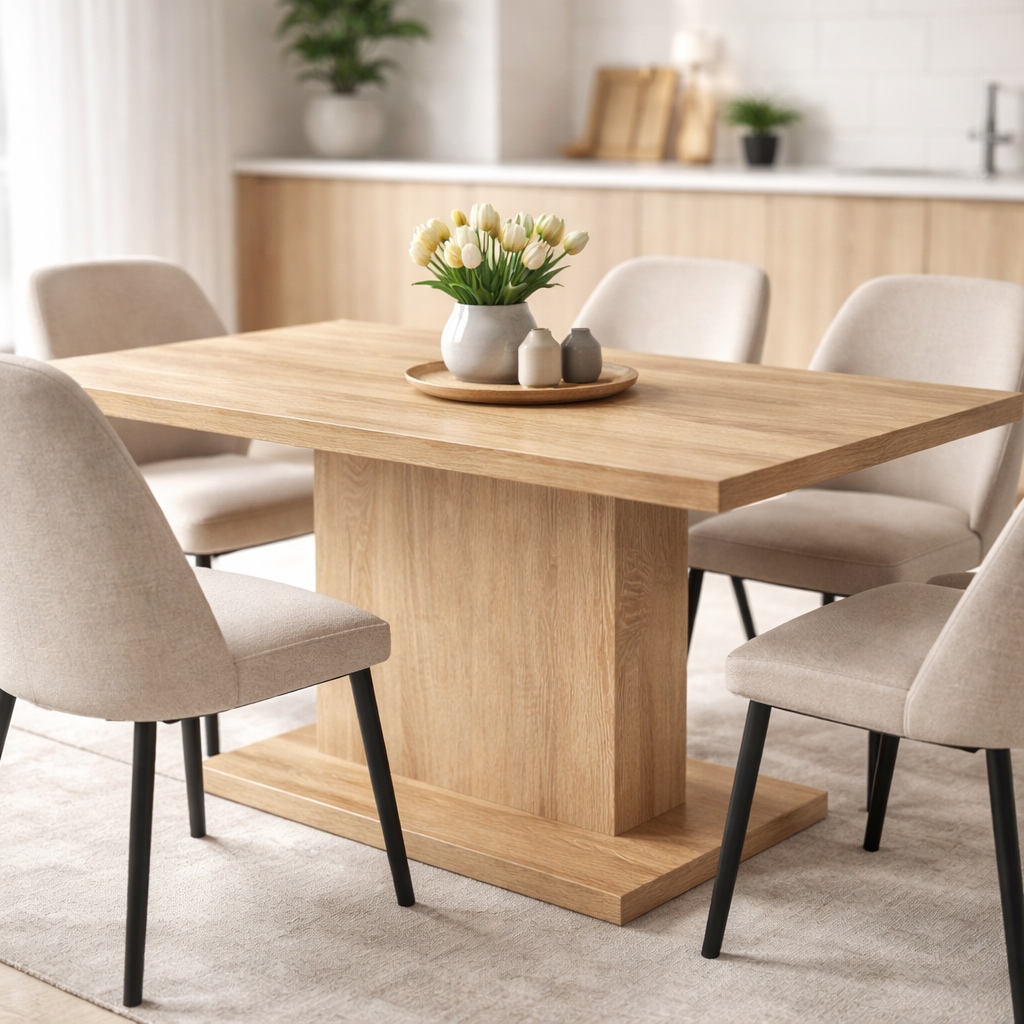 GOODproduct Esstisch »Atina Säulentisch, Küchentisch, Speisetisch, Dekortisch« Moderner Esstisch für 4-6 Personen, erhältlich in Trend-Dekoren