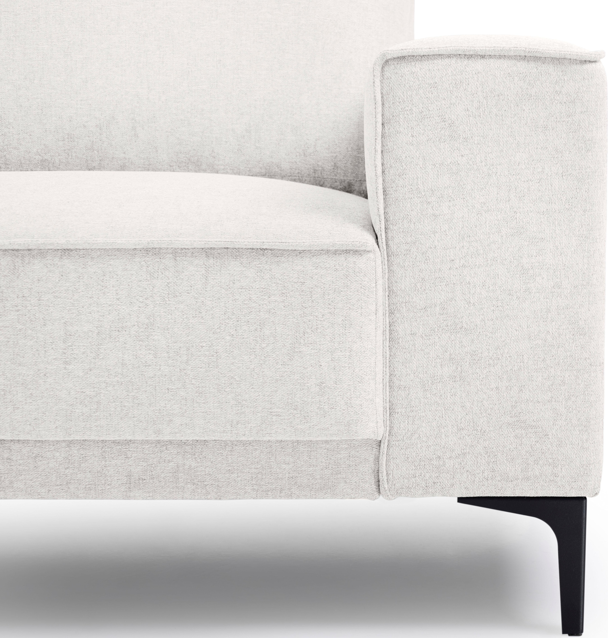 GOODproduct 2-places »Kompaktsofa Oland, Struktur, Flachgewebe, Luxus-Microfaser, Boucle« 164 cm, Wellenunterfederung, Skandi-Design, Metallfüsse