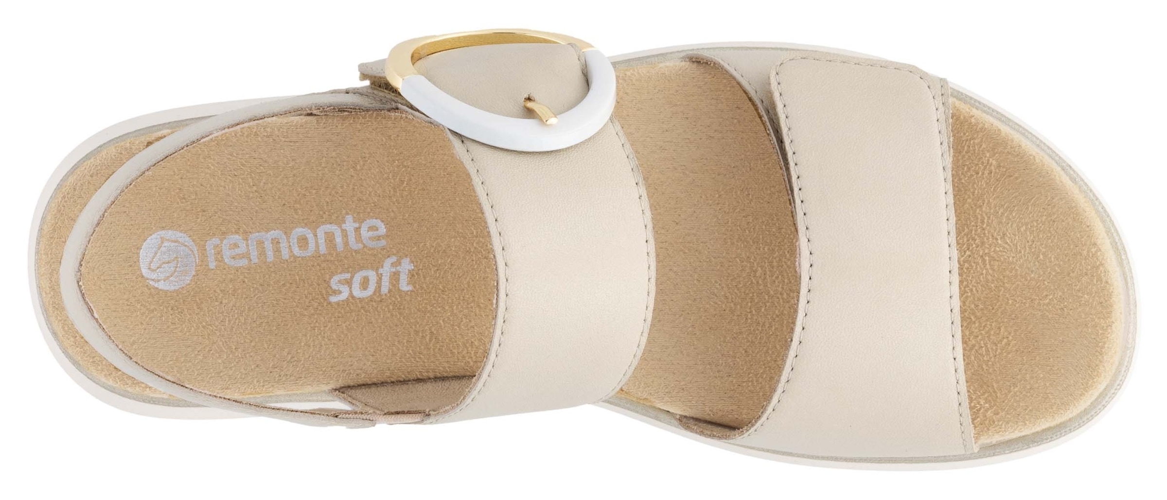 Remonte Riemchensandale  , Sandale, Bequemschuh, Sommerschuh mit praktischen Klettverschlüssen