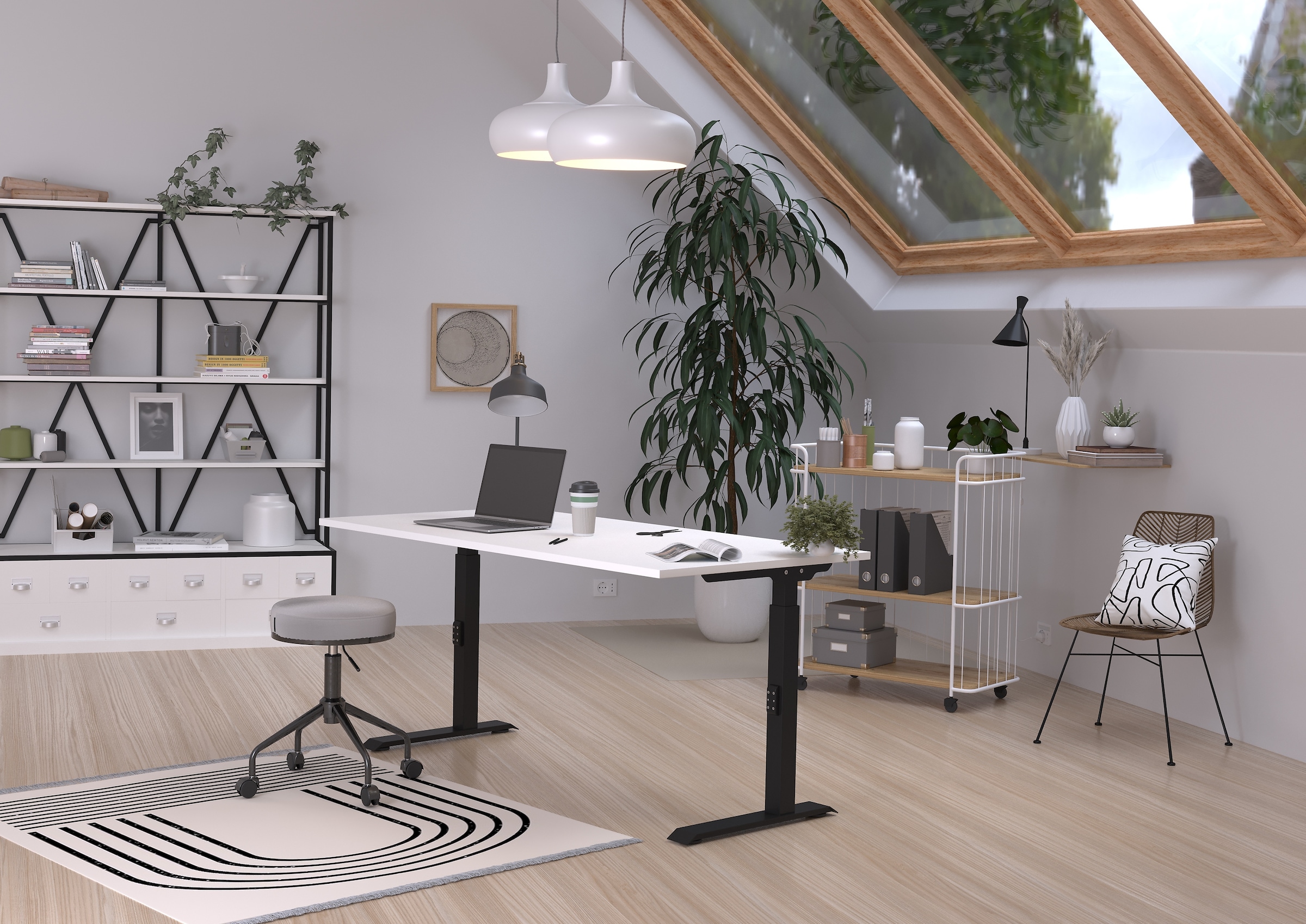 GERMANIA Bureau »Downey« höhenverstellbar von 68-91 cm, verfügbar in verschiedenen Breiten