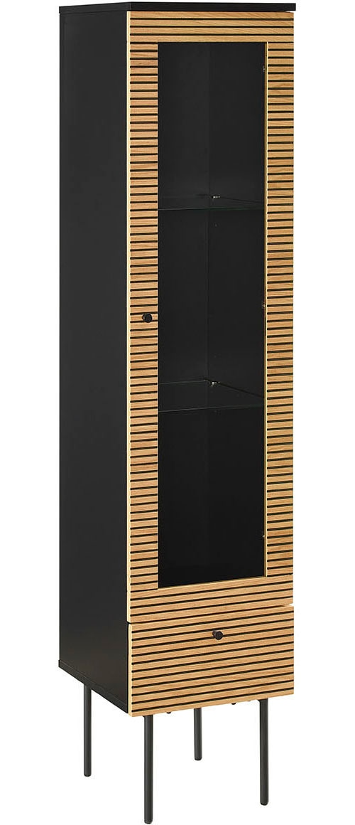 SalesFever Vitrines »Torsby Exquisite Vitrine für Stilbewusste« Eiche Echtholzfurnier