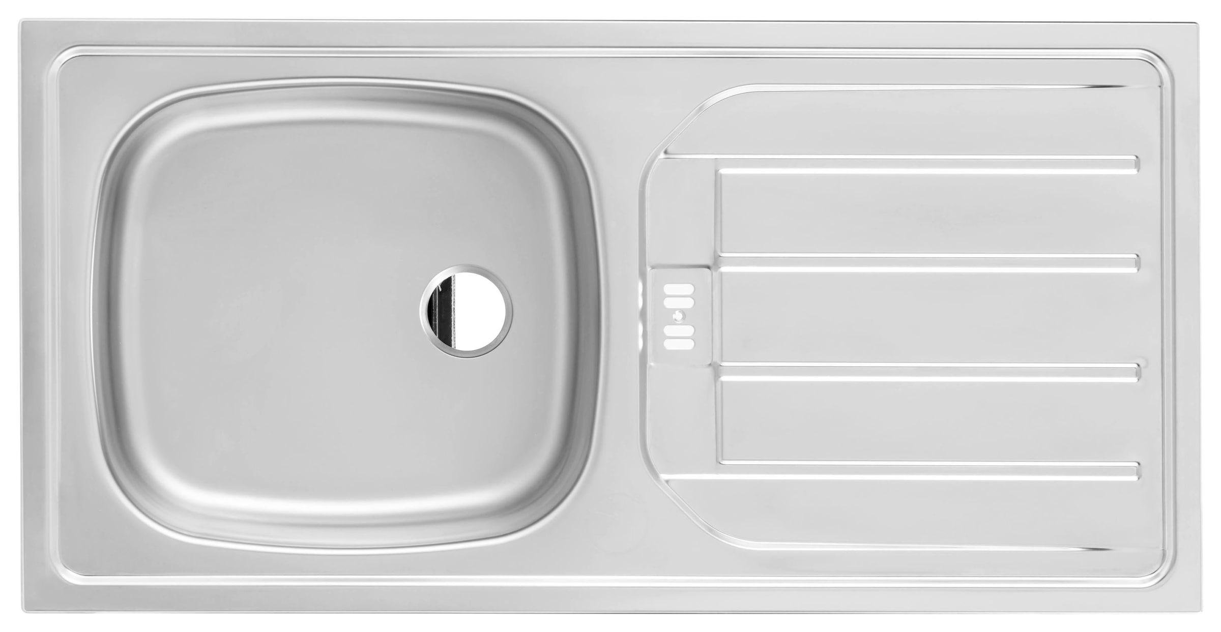 KOCHSTATION Meuble évier »KS-Samos« 110 cm de large, incluant porte/socle pour lave-vaisselle