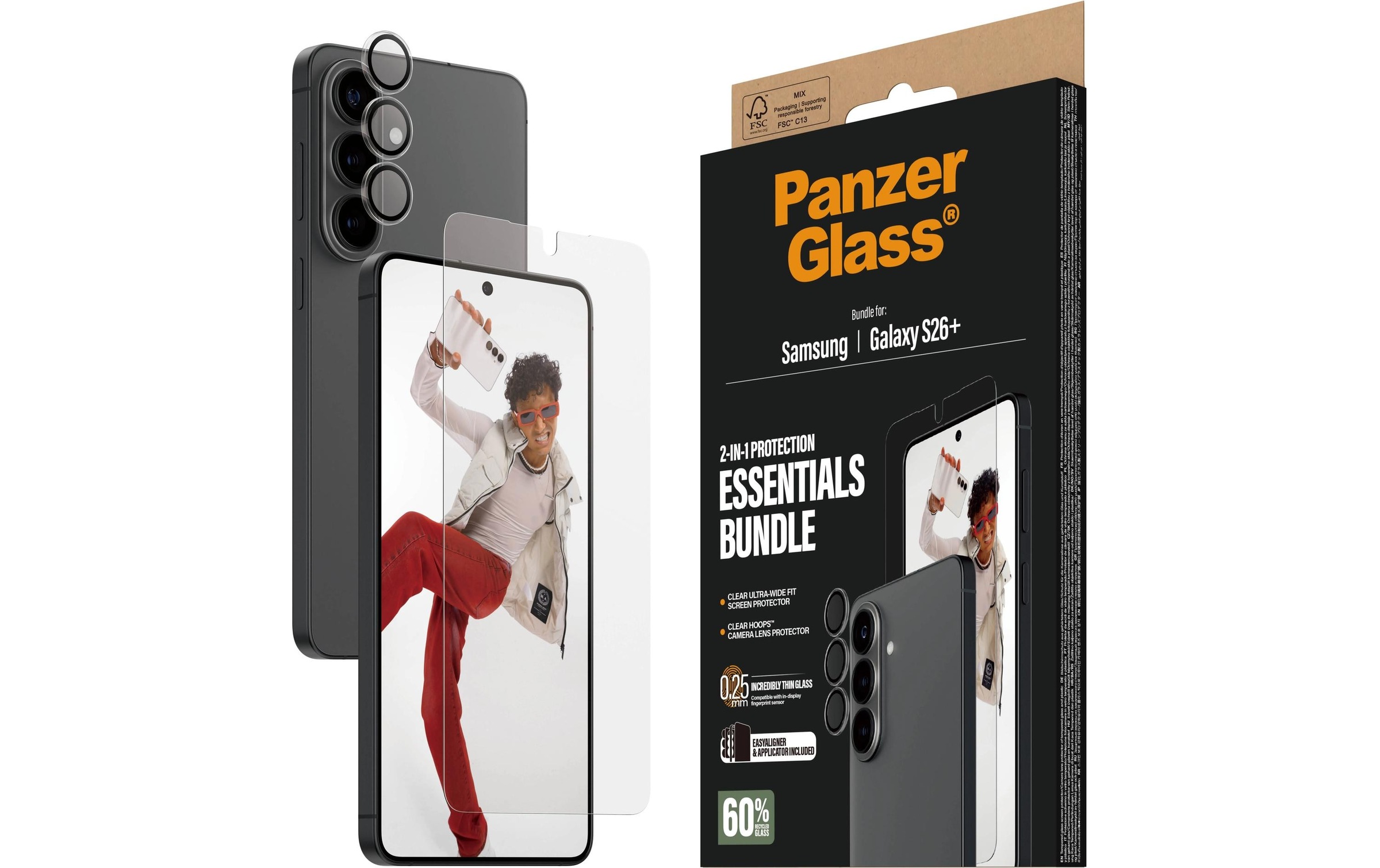 PanzerGlass Verre de protection pour appareil photo »Hoops 2-in-1 Bundle Galaxy S26 Plus«