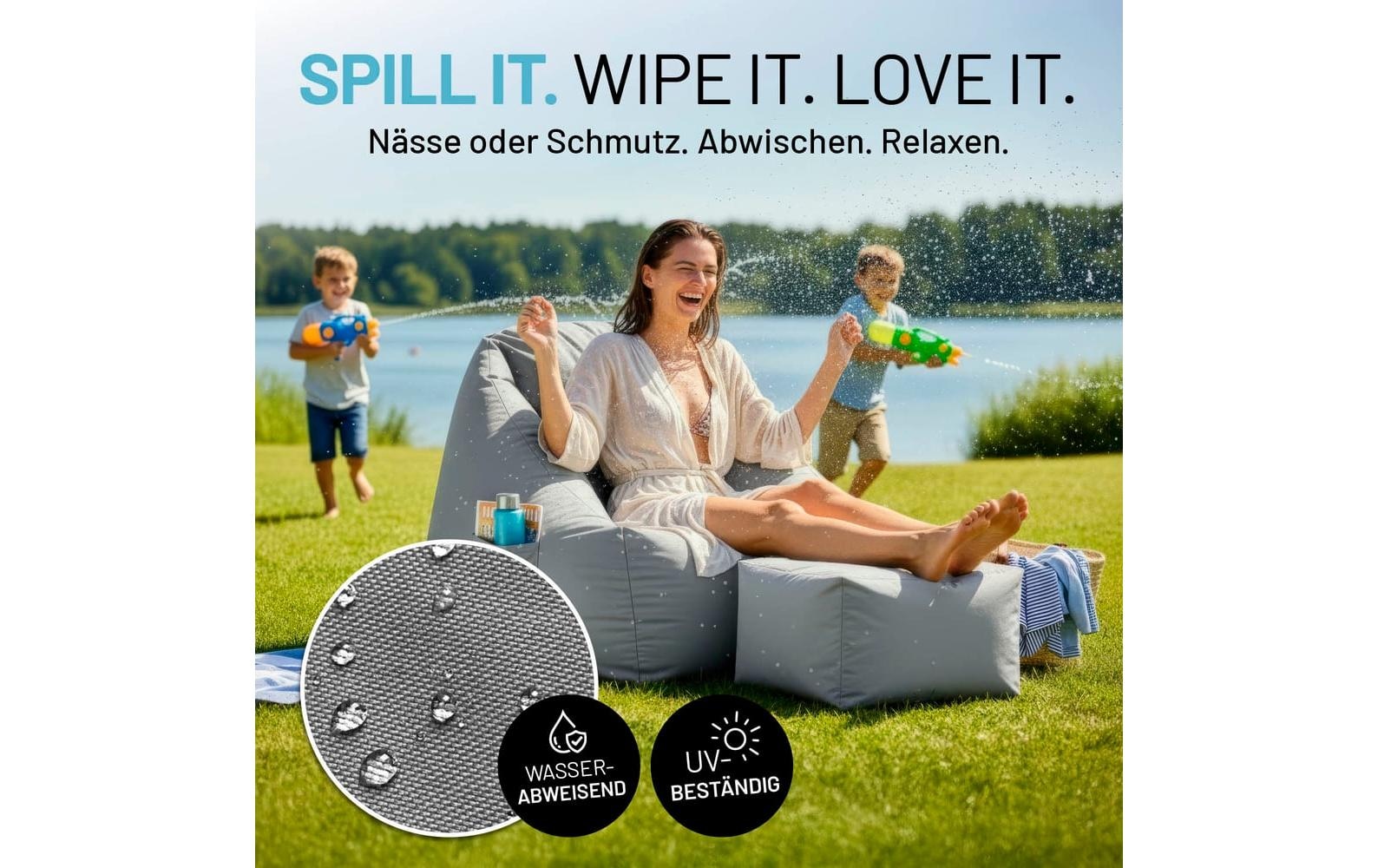 Lumaland Sitzsack »In-& Outdoor 60 x 45 x 35 cm«