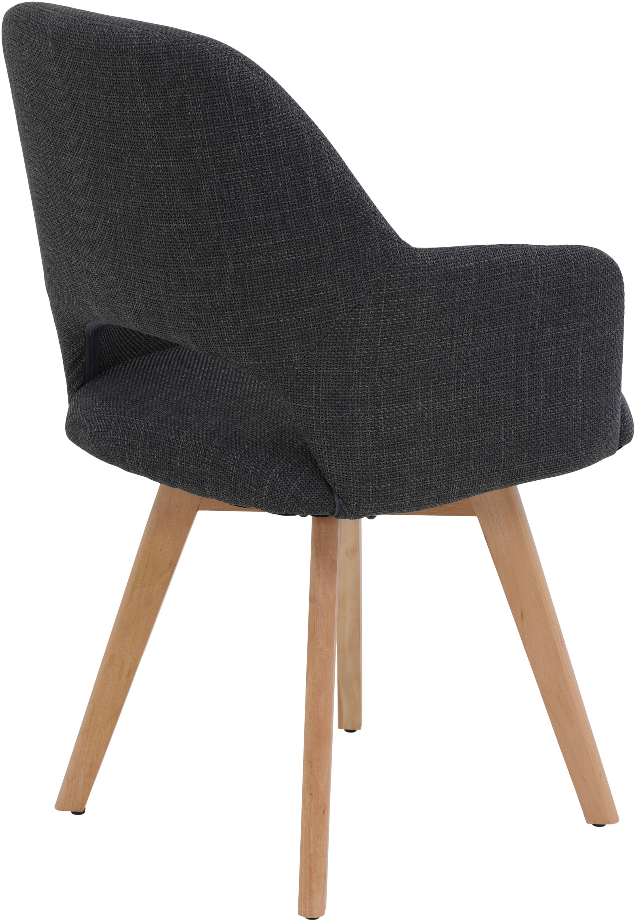 HELA Chaise à 4 pieds »STADE« (Set) 2 cuis360° drehbar,Massivholz 4-Fuss,Armlehnen,Ausschnitt im Rücken