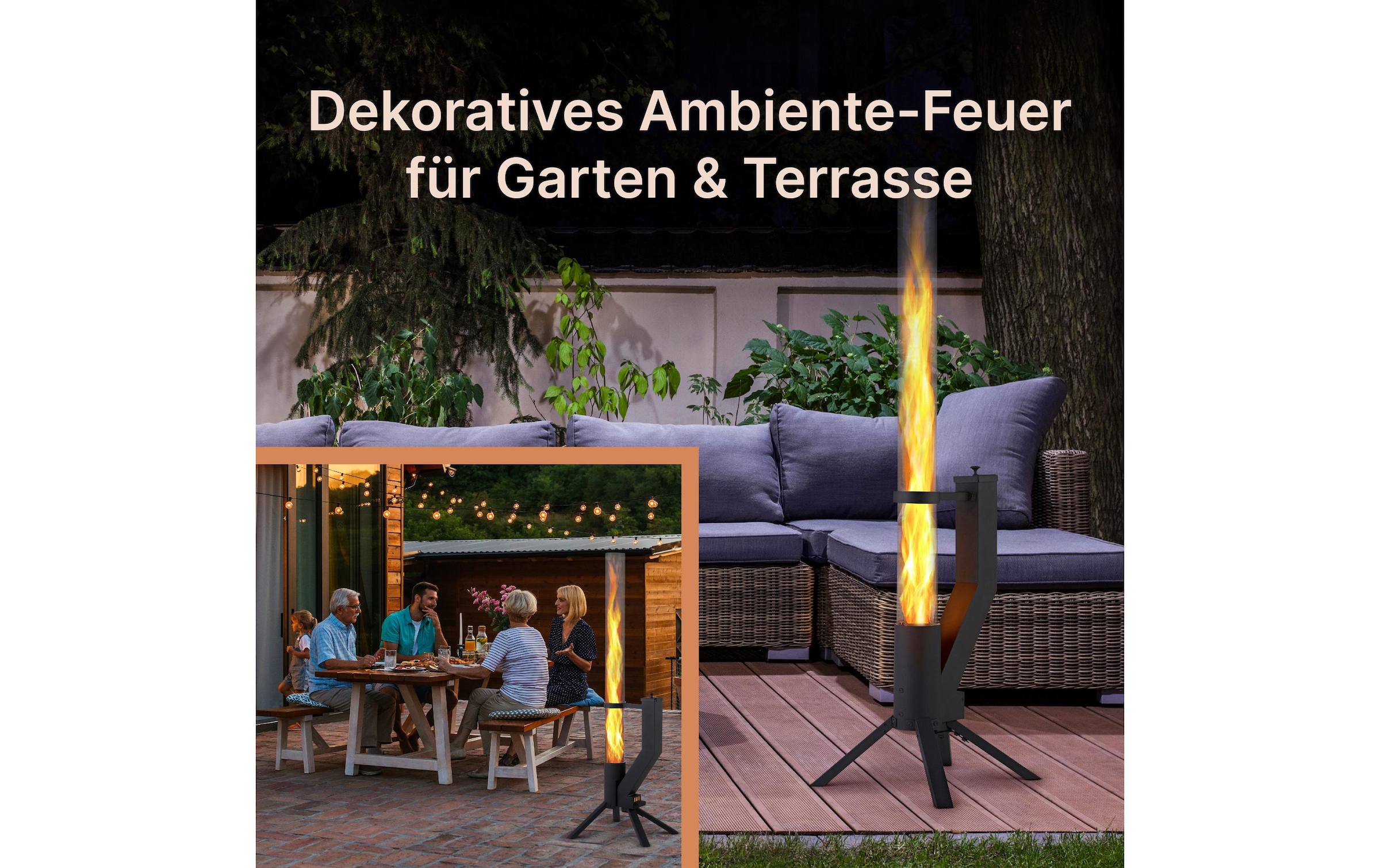   Foyer »Gardenflare Klassik Feuerrohr«