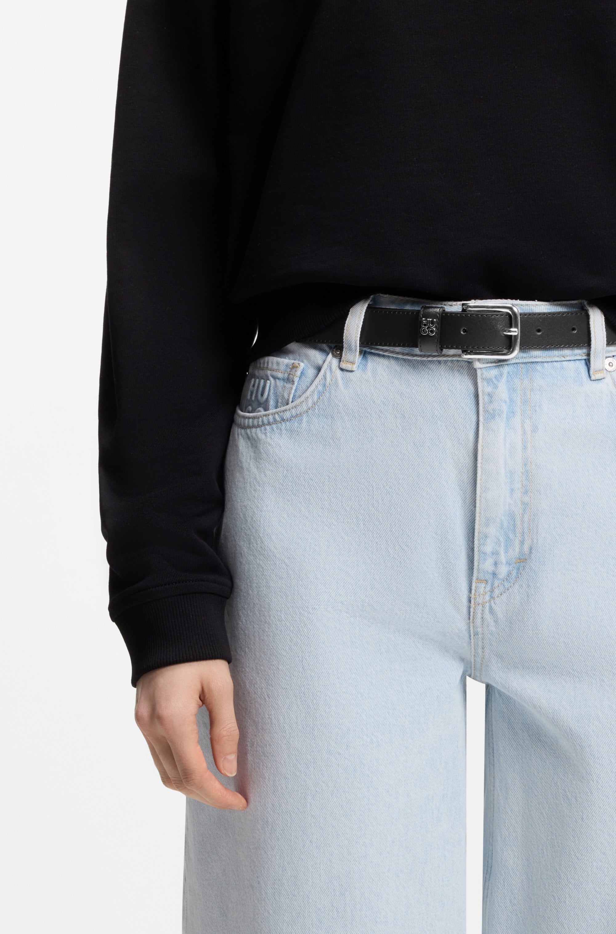 HUGO Ledergürtel »Tina HU-GO« mit Logo-Pin