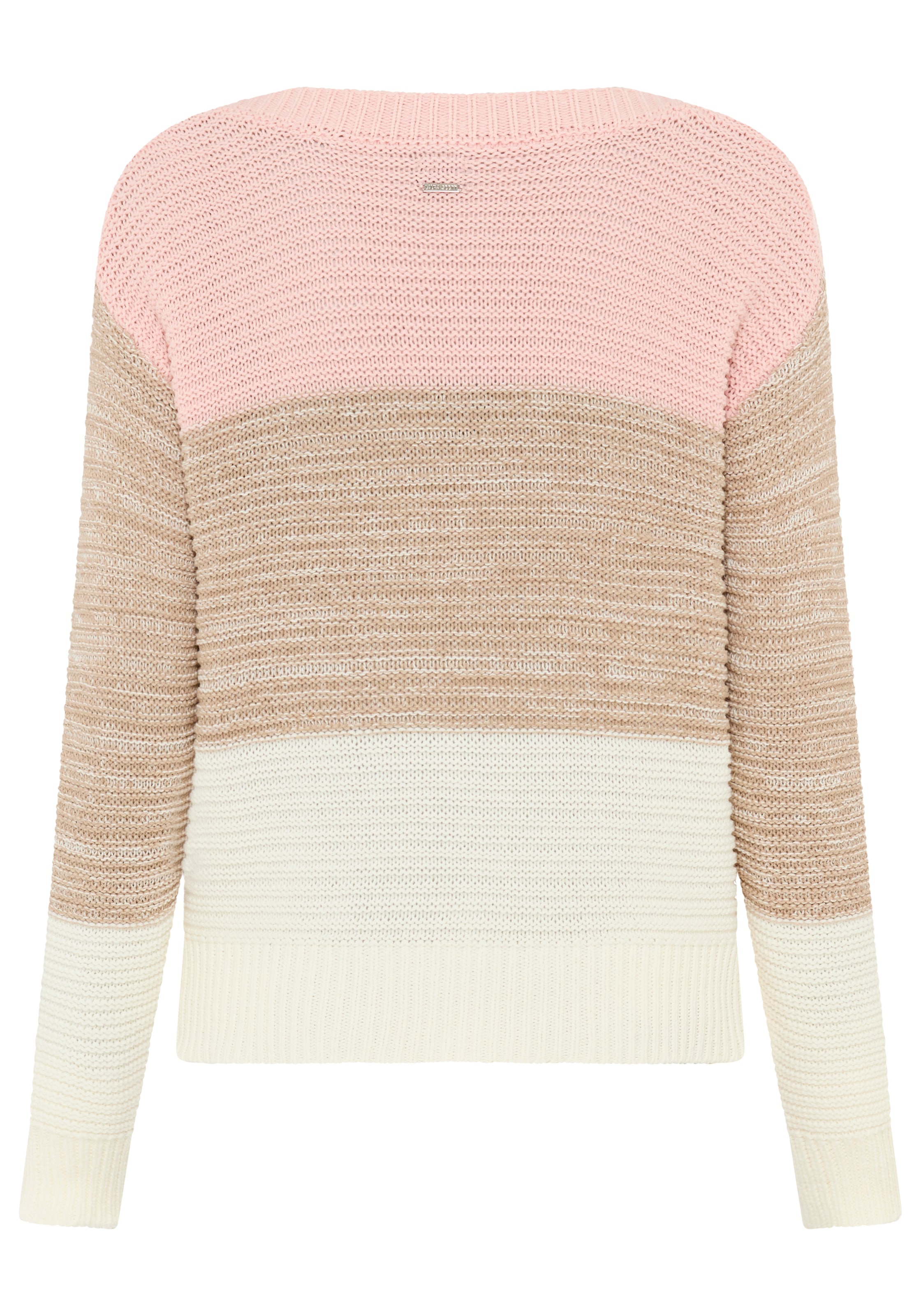 Laura Scott Pull à rayures leichter Übergangspullover mit Strukturstrick