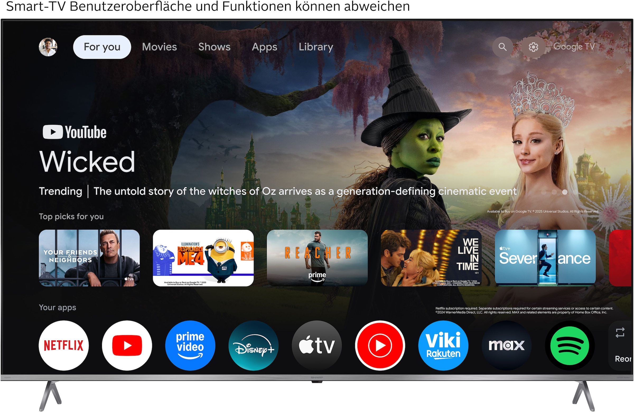 Sharp Mini téléviseur LED QLED »4T-C75JPx« 189 cm/75 ″