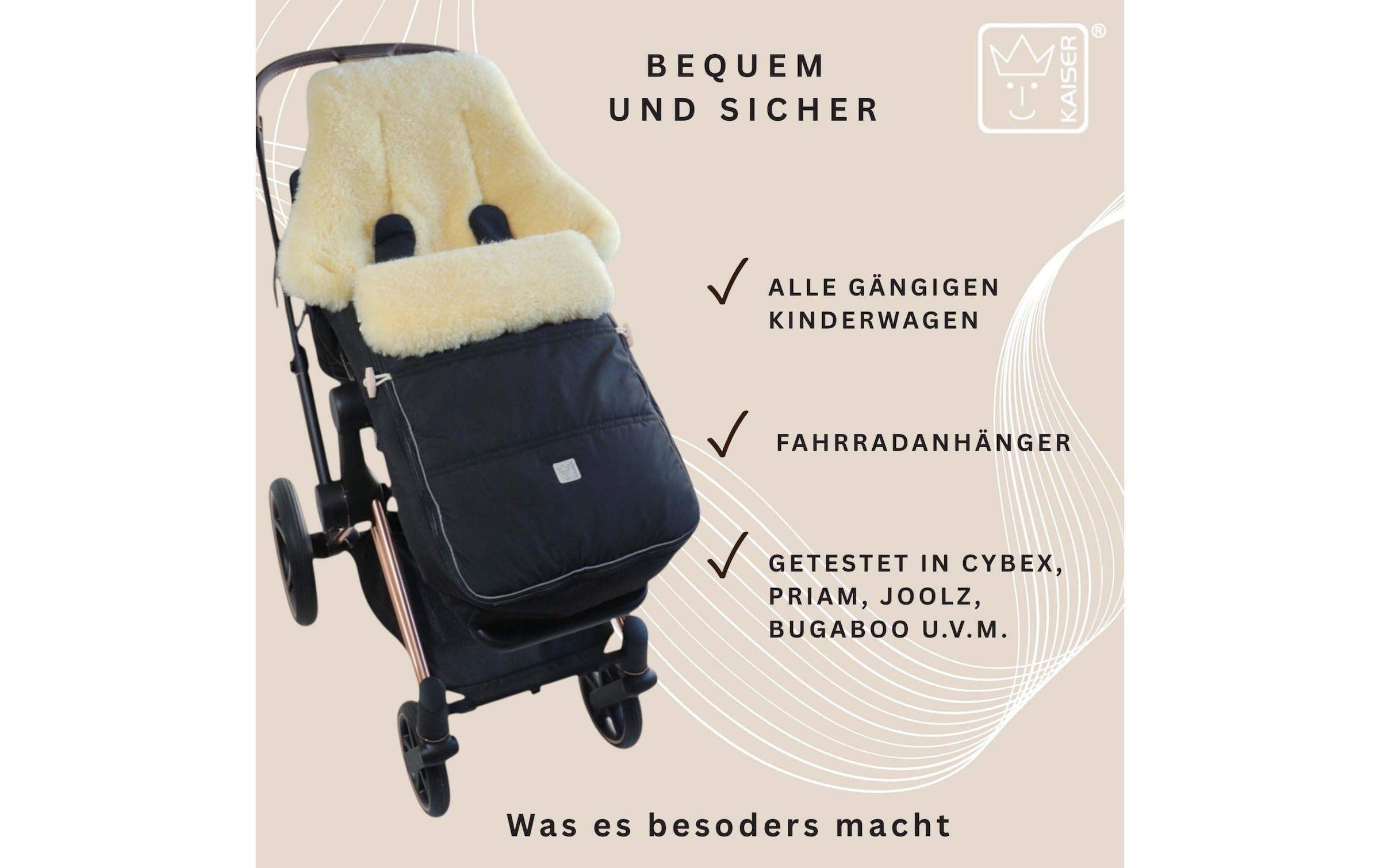 Kaiser Fusssack »Dublas 2.0 aus Lammfell«