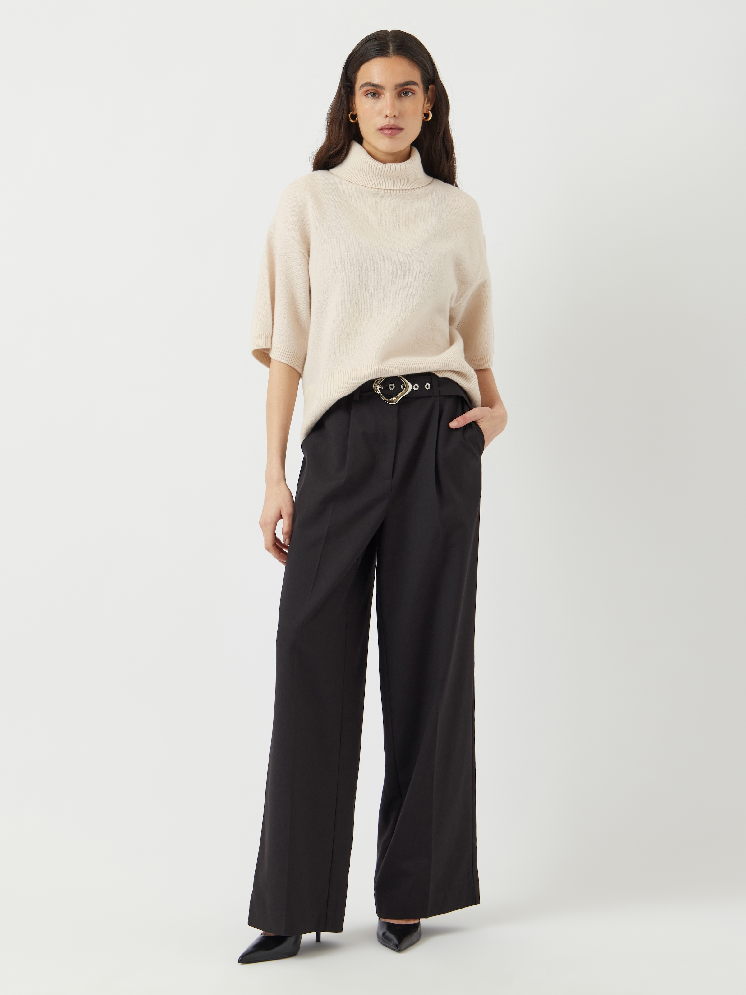 Y.A.S Pull en tricot »YASEMILA 2/4 WOOL KNIT PULLOVER S. NOOS« regular fit, reine Wolle