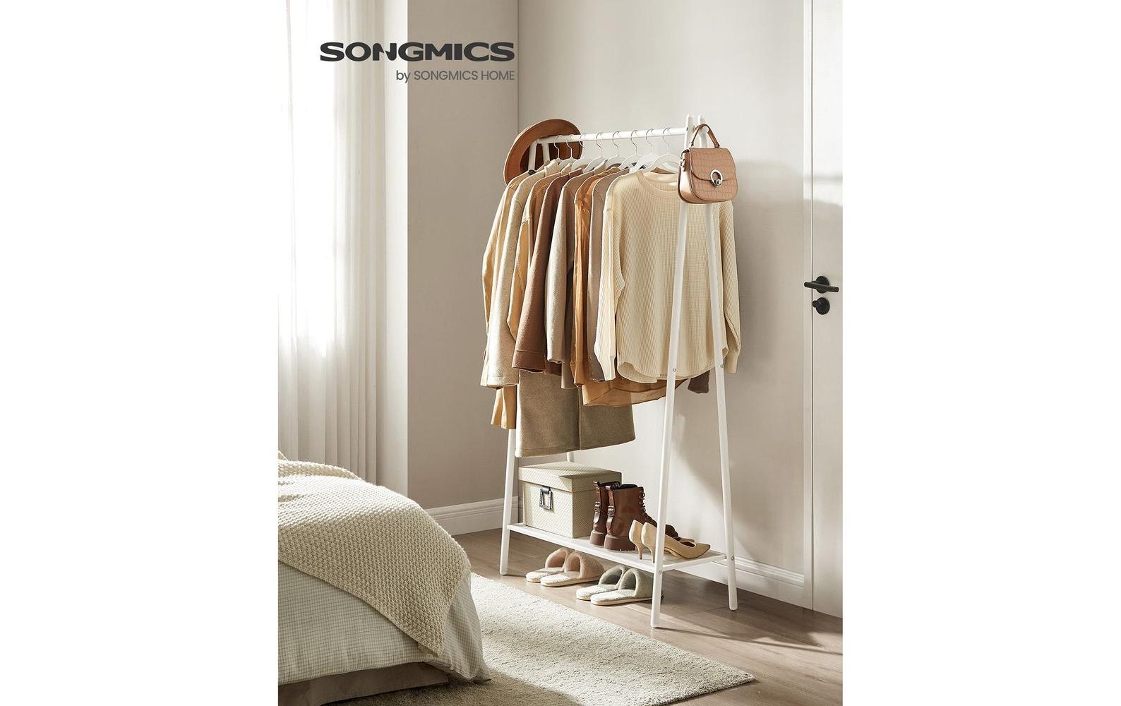 SONGMICS Garderobenständer »mit Ablage 92.5 x 33.5 x 153 cm«