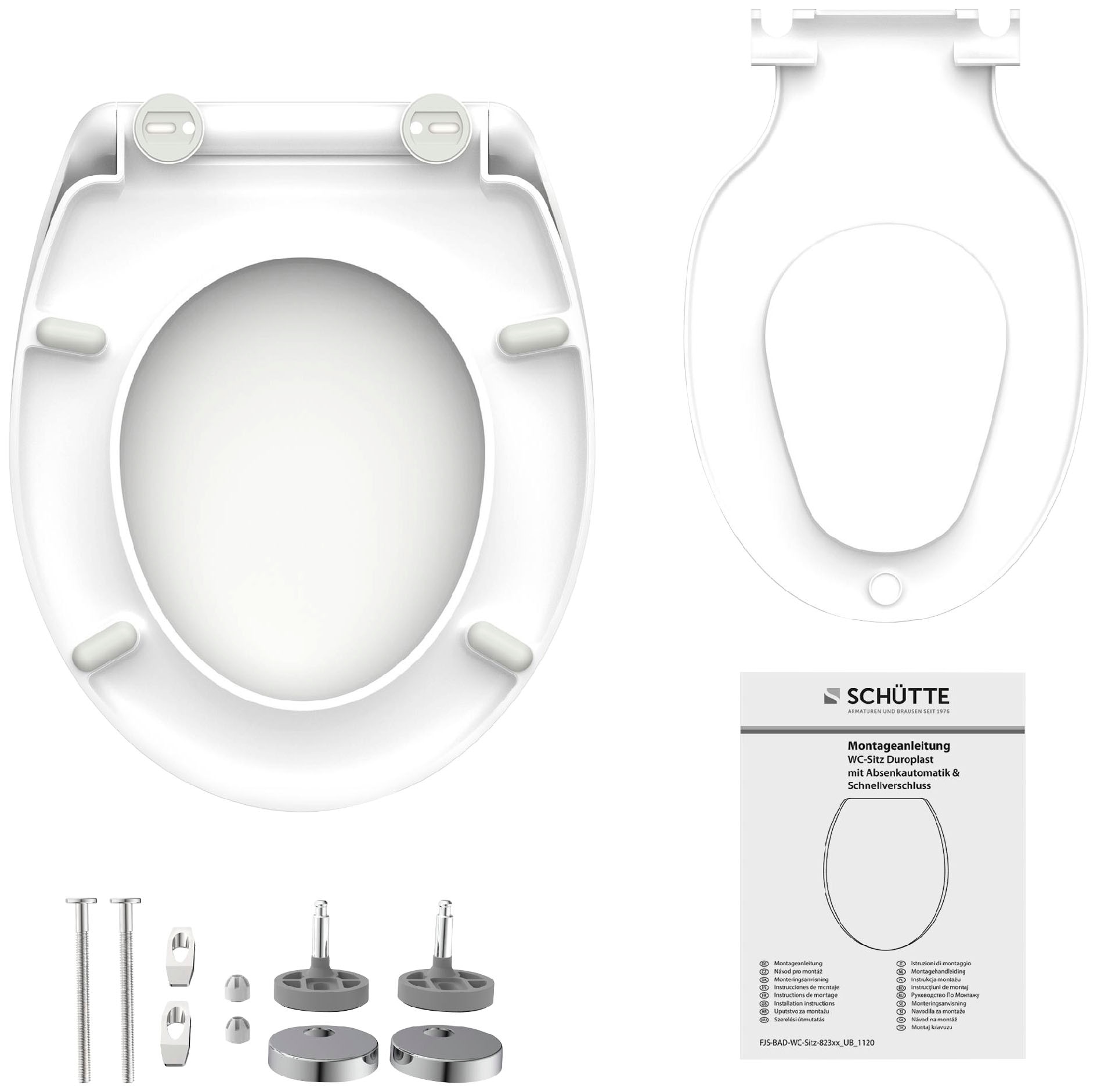 Schütte WC-Sitz »FAMILY WHITE« Duroplast, Absenkautomatik, Schnellverschluss, abnehmbarer Kindersitz
