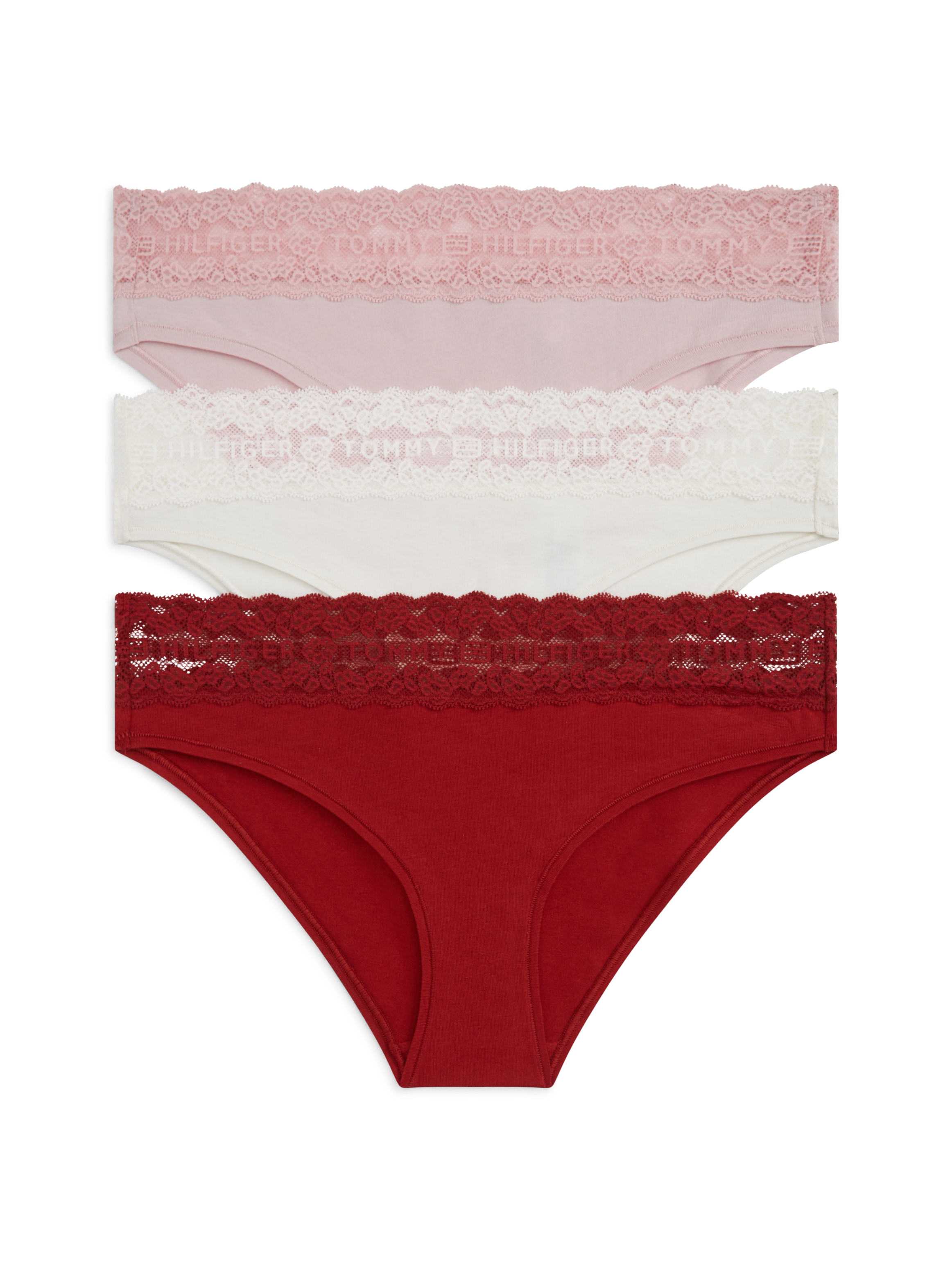 Tommy Hilfiger Underwear Slip de bikini 3 cuis Körpernahe Passform mit elastischem Spitzenbund