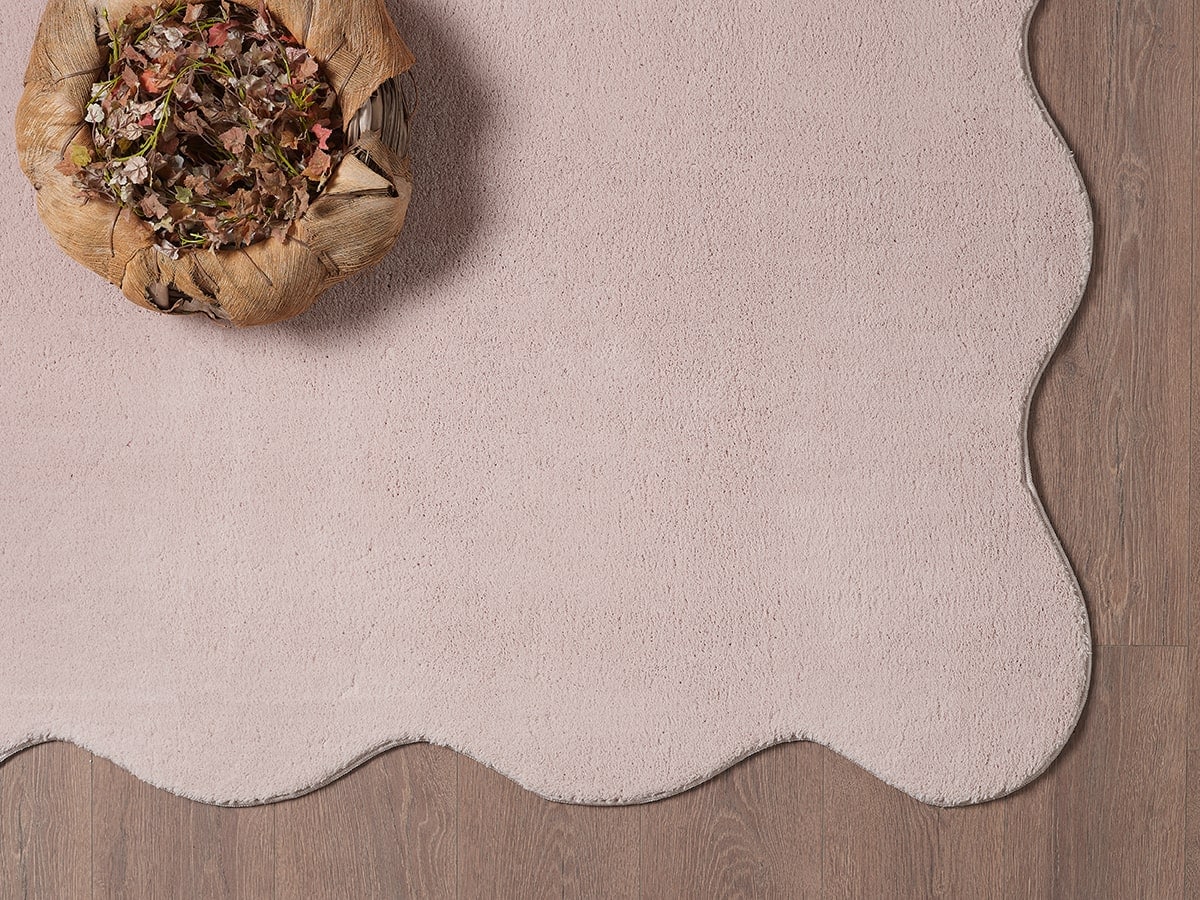 the carpet Teppich »Relax Scallop kuschelig & Super Soft,« wellenförmig Anti-Rutsch Unterseite, Waschbar bis 30 Grad, Felloptik,