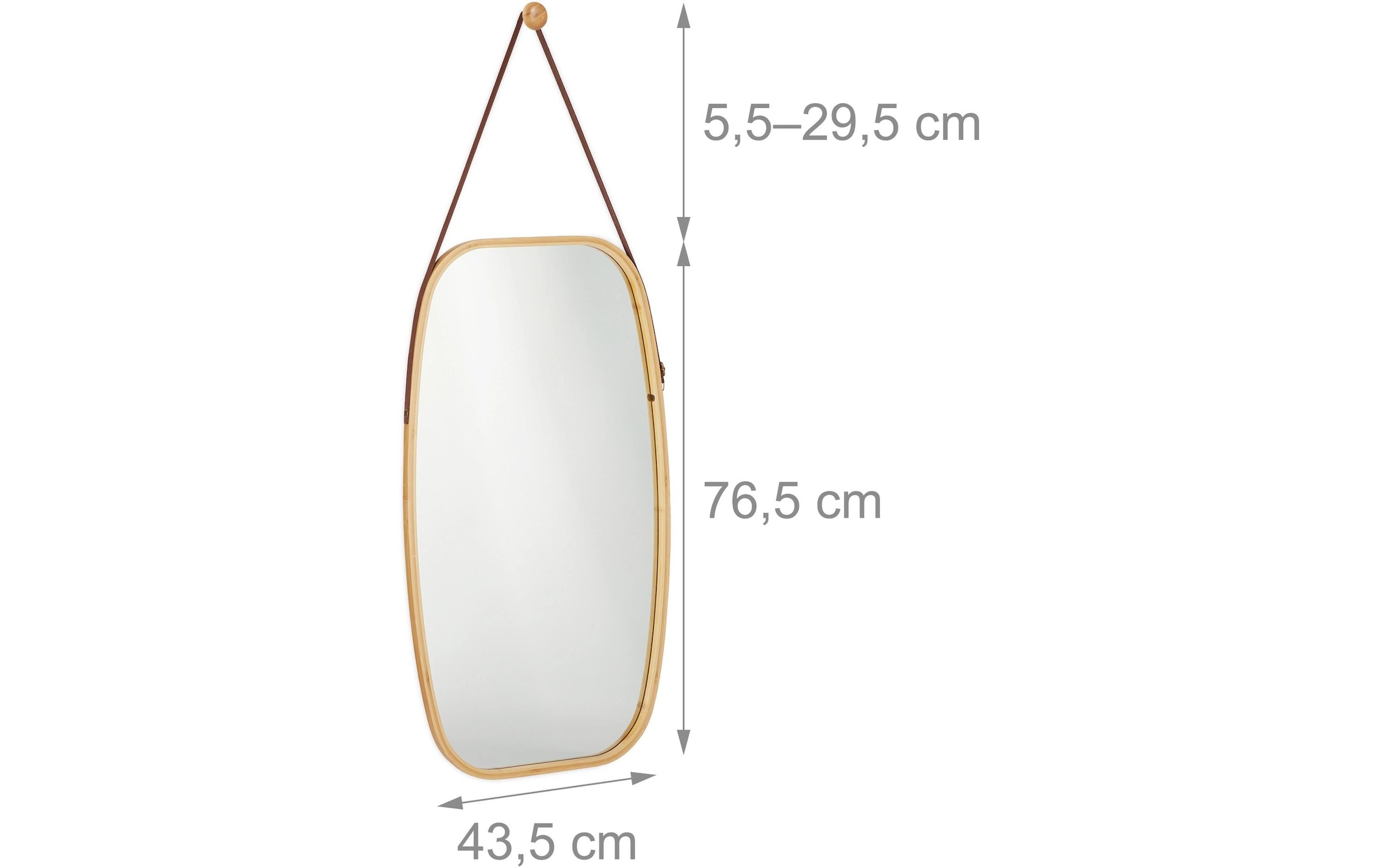 relaxdays Miroir »43.5 x 76.5 cm«