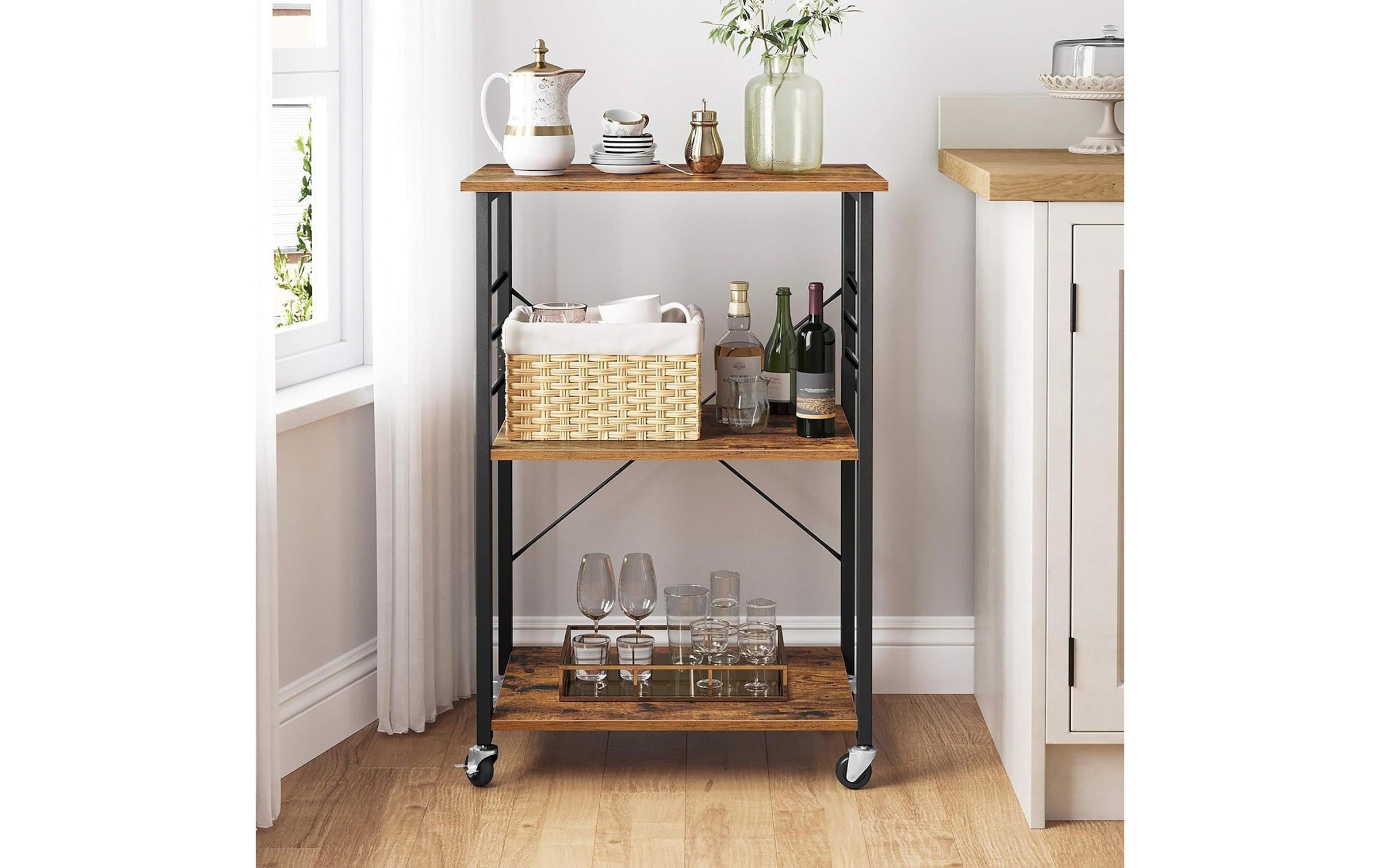 relaxdays Chariot de cuisine »89 x 60 x 40 cm«