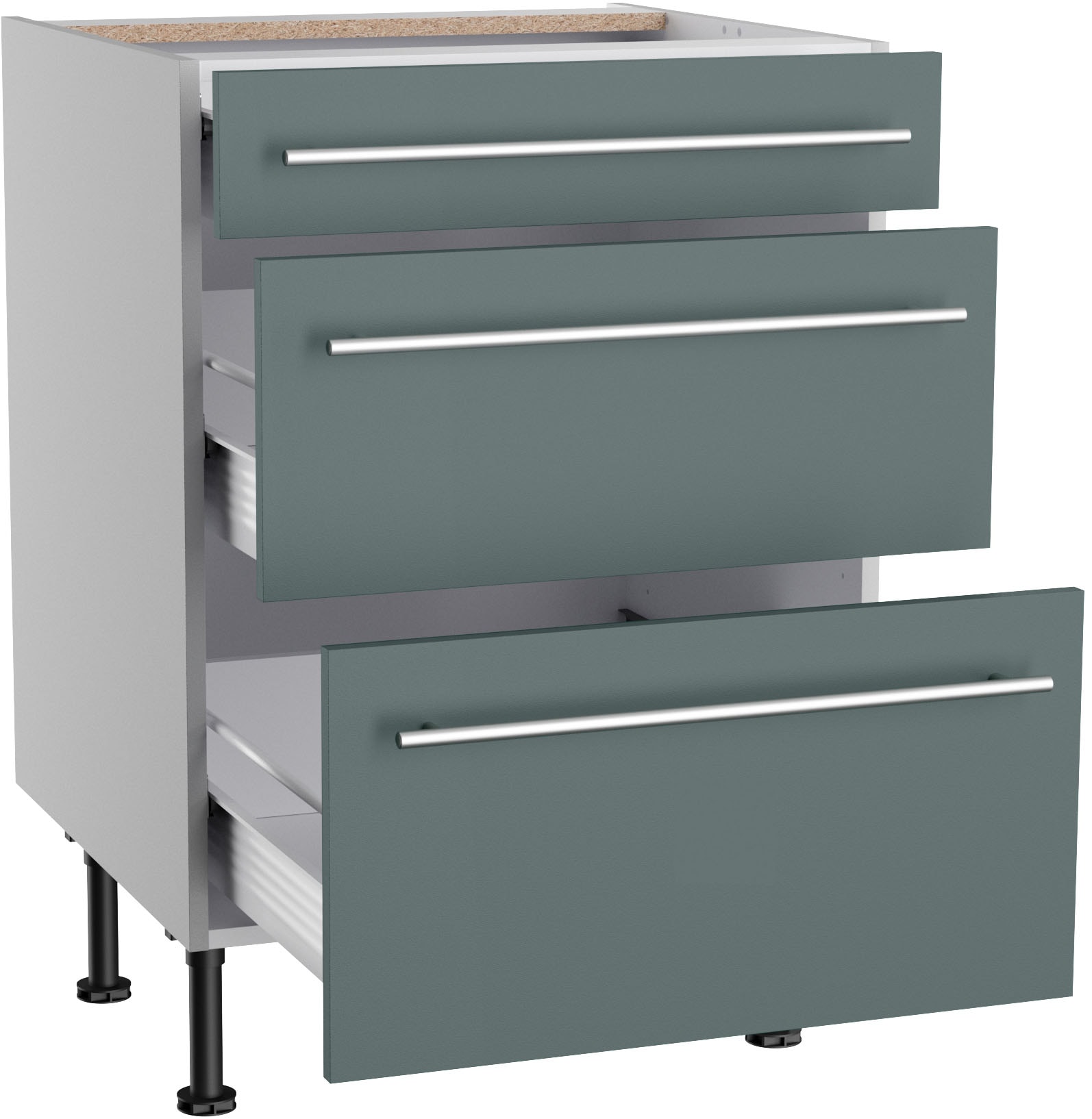 KOCHSTATION Armoire basse »KS-Bern2« Breite 60 cm, 1 Schubkasten, 2 Auszüge