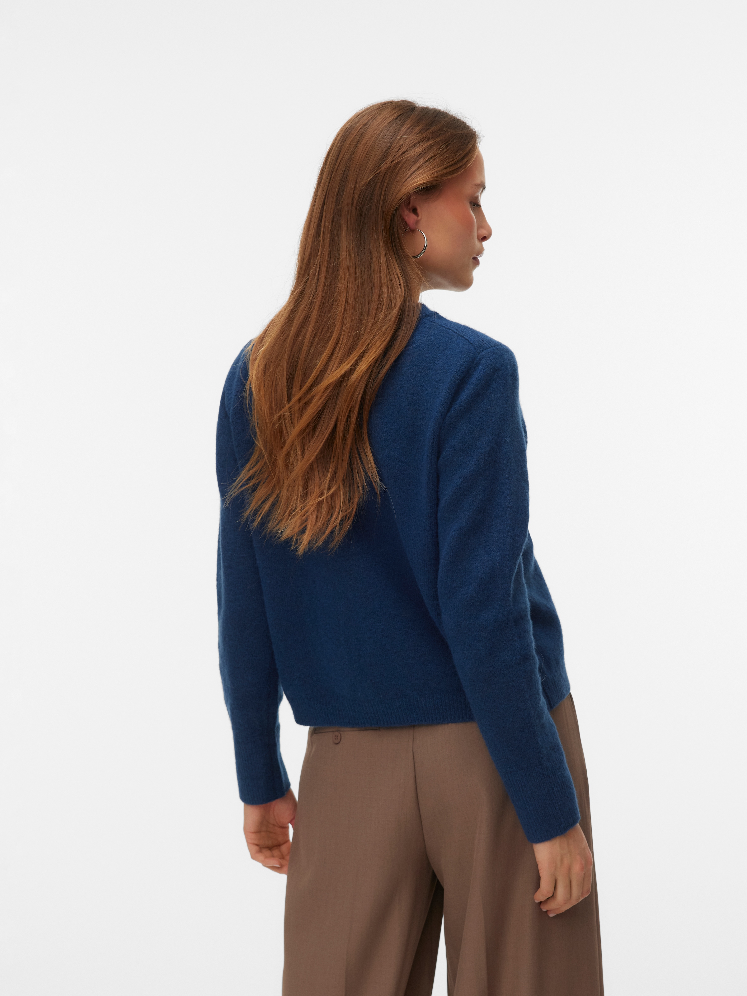 Vero Moda Veste en tricot »VMFIONA LS SHORT BUTTON CARDIGAN GA BOO« mit Wolle und Stretch