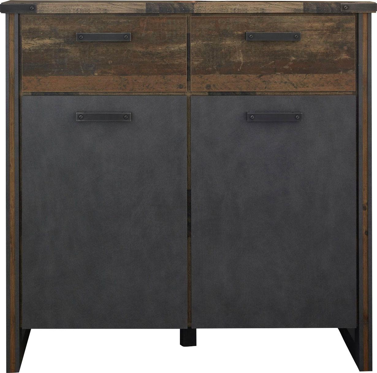 Home affaire Kommode »Bristol« Rustikaler Wohnzimmerschrank mit 2 Schubladen und 4 Fächern