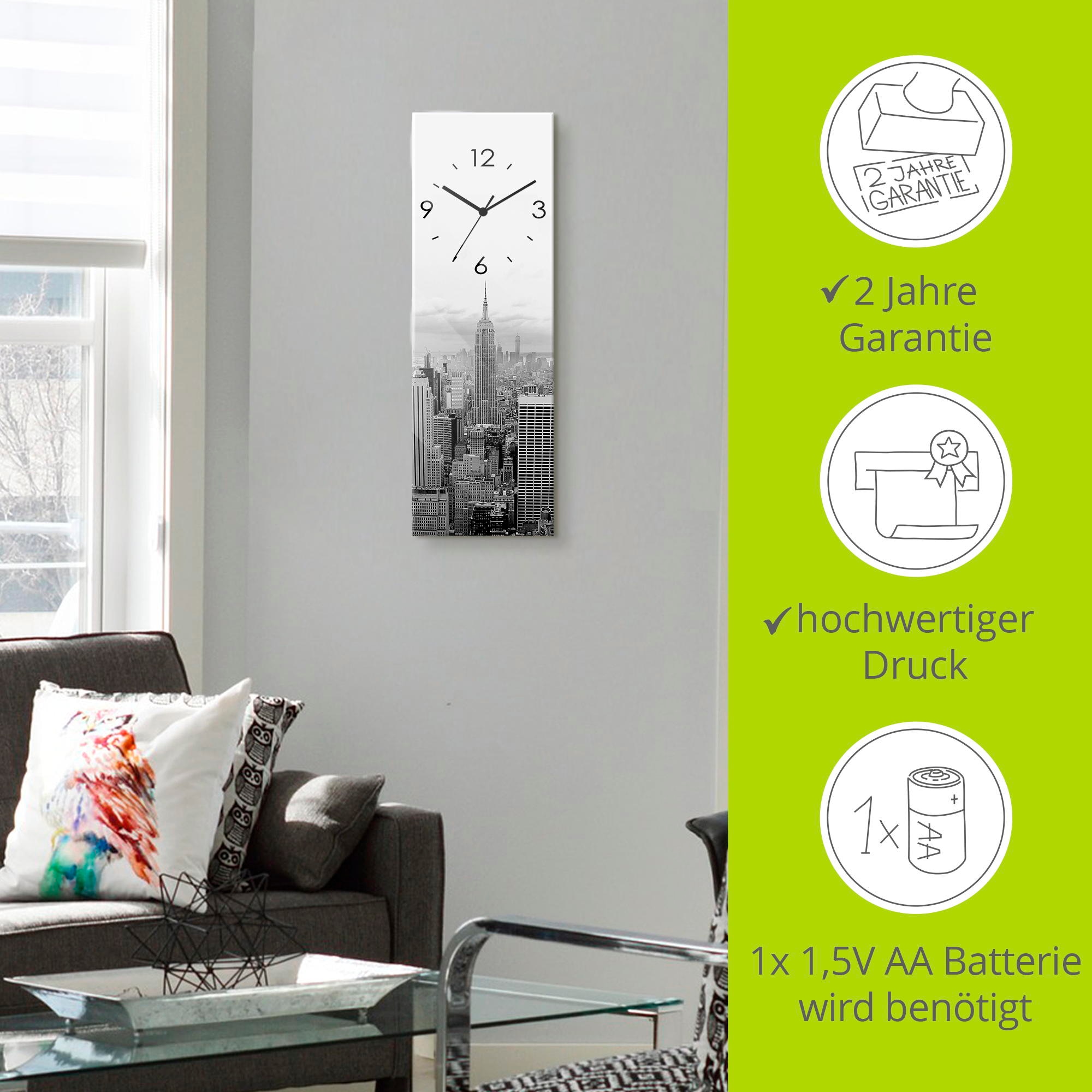 Artland Horloge murale »Skyline Manhattan« wahlweise mit  Quarz- oder Funkuhrwerk, lautlos ohne Tickgeräusche