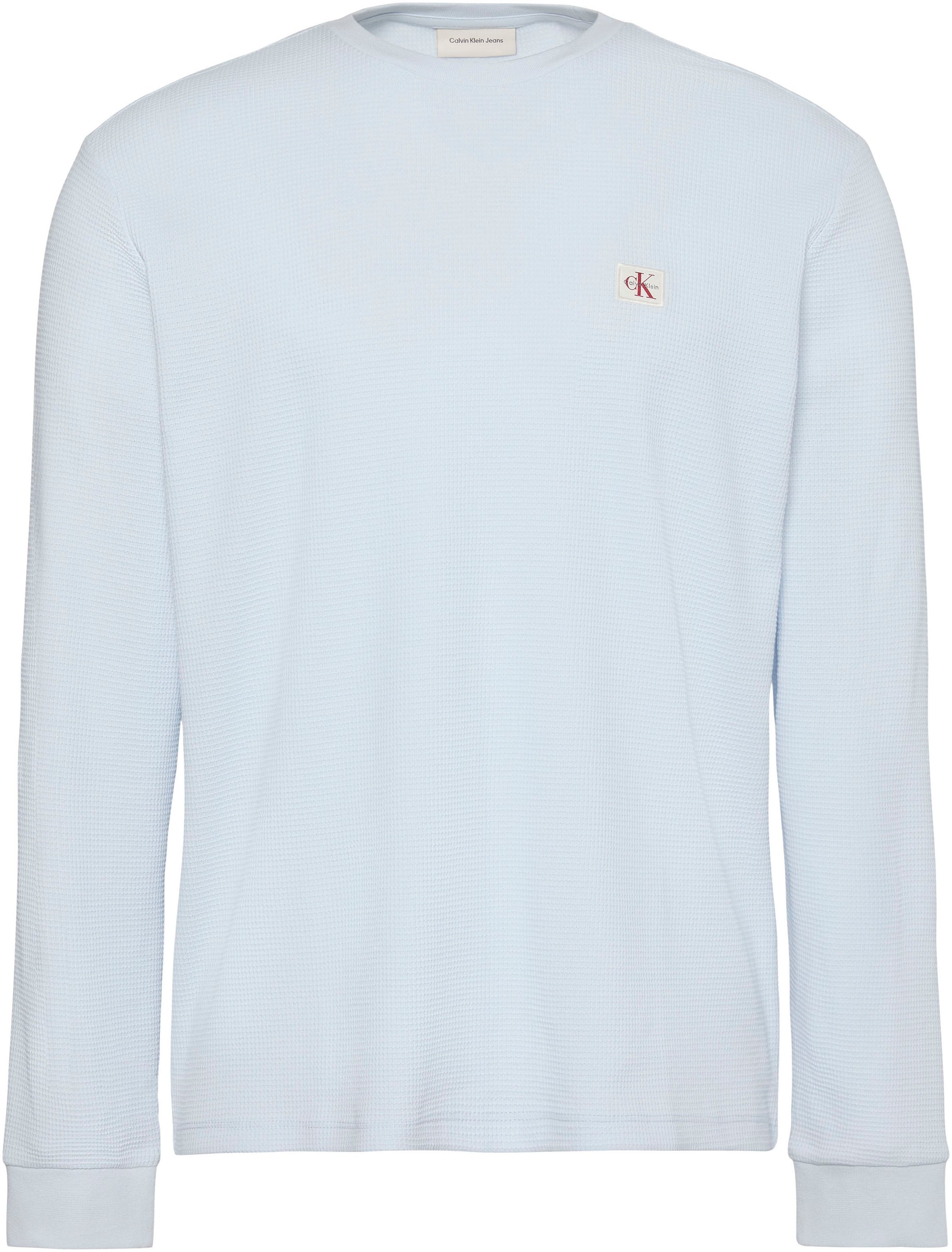 Calvin Klein Jeans Langarmshirt »LS WAFFLE BADGE CREWNK TEE« Mit Rundhalsausschnitt