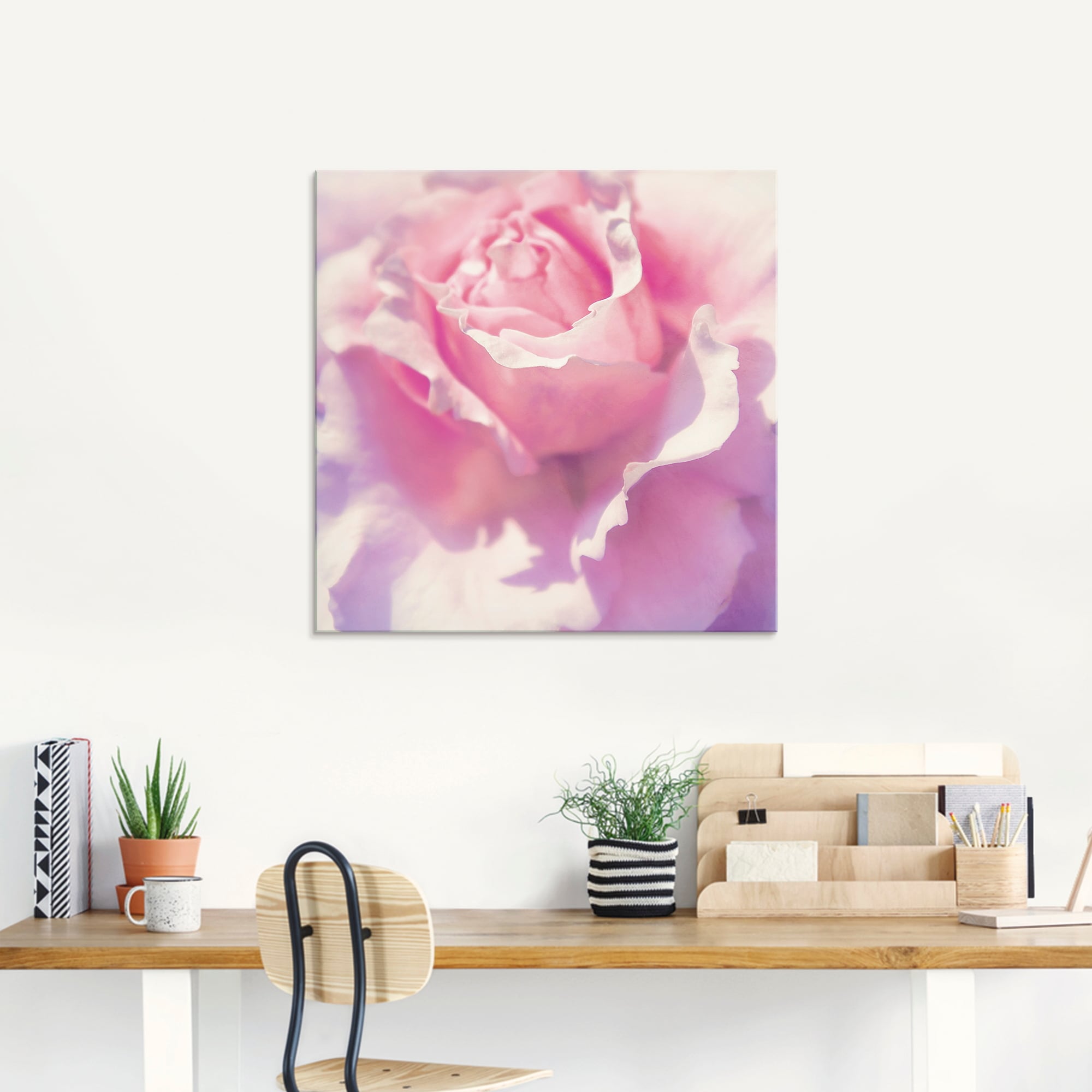 Artland Glasbild »Rosa« 1 Stk. tlg. in verschiedenen Grössen