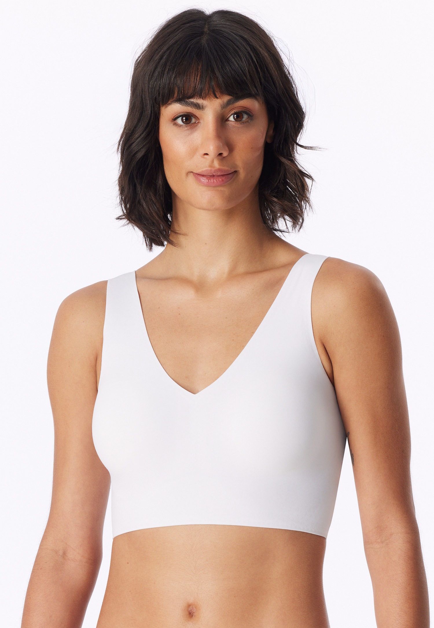 Schiesser Bustier »Invisible Soft« Microfaser, Lasercut-Abschlüsse, V-Ausschnitt
