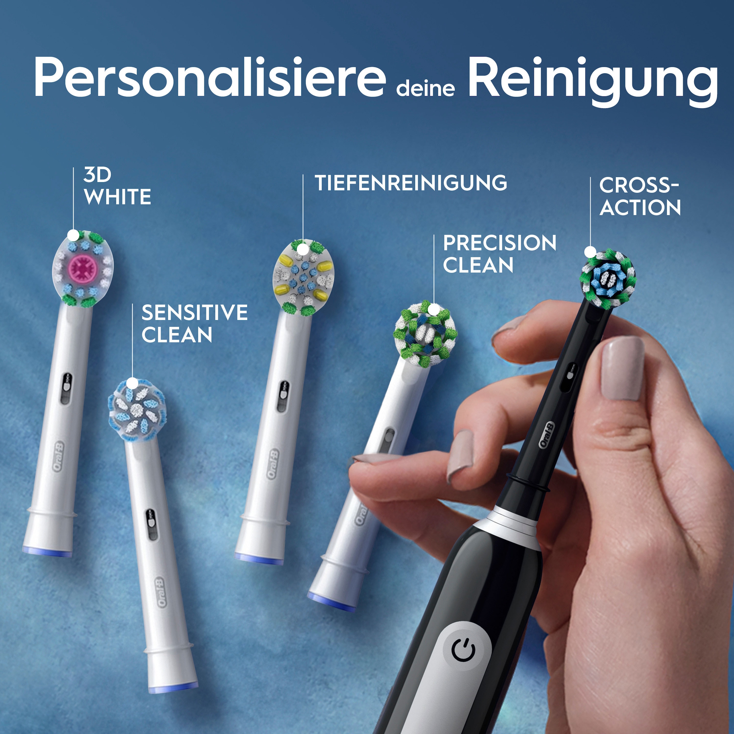 Oral-B Brosse à dents électrique »PRO Series 1 Doppelpack« 2 cuis Aufsteckbürsten capteur de pression