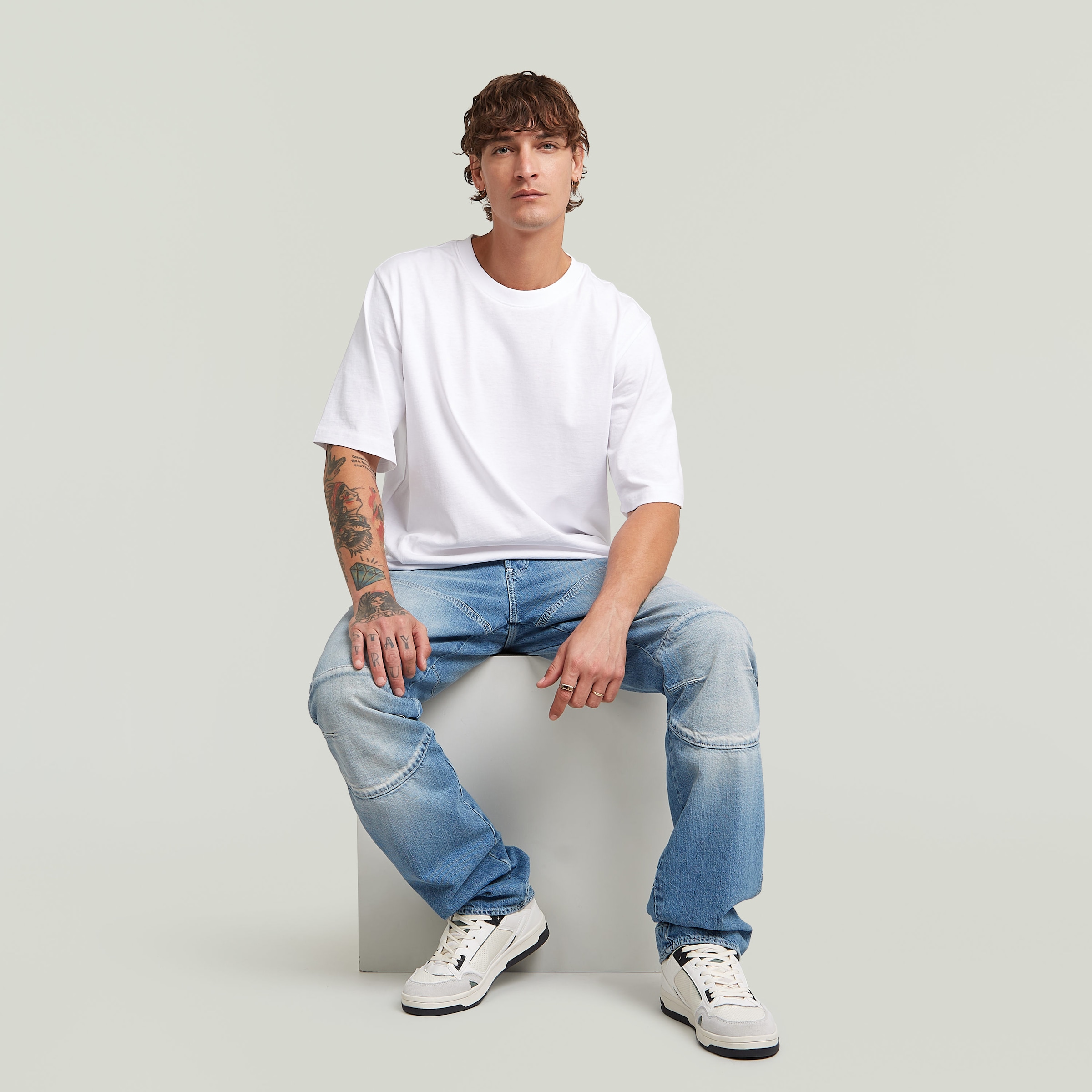 G-STAR Regular-fit-Jeans »5620 3D Regular« mit Knie-Patches