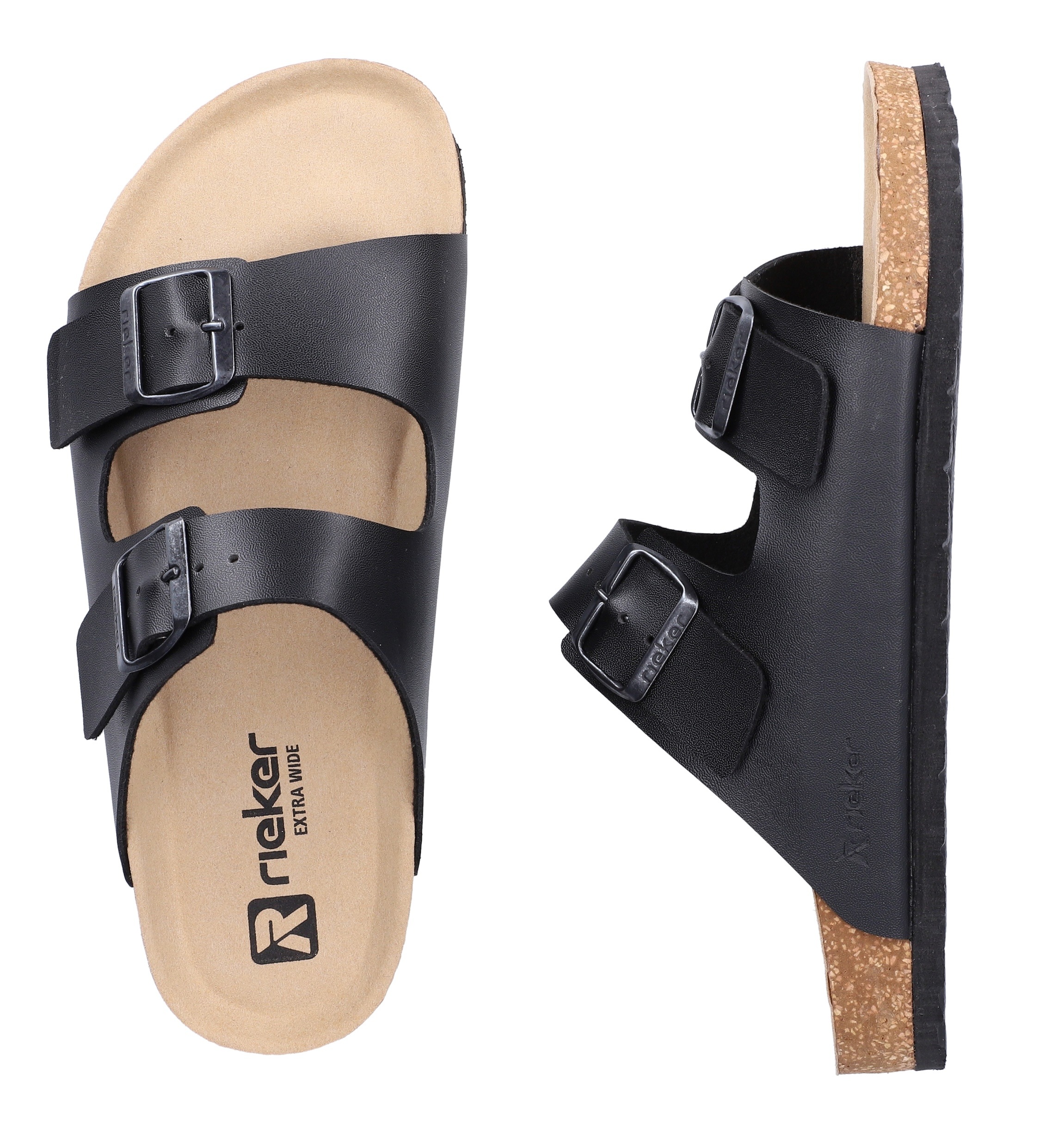 Rieker  Sommerschuh, Schlappen, Hausschuh, mit zwei Schnallenverschlüssen