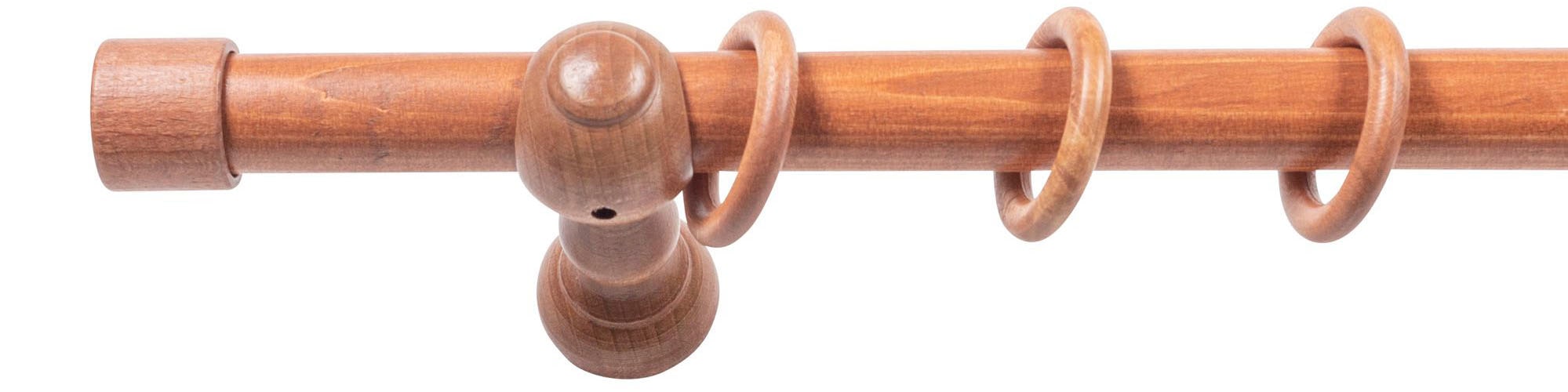 SN DECO GROUP Gardinenstange »Cafiro« 1 läufig-läufig Fixmass 28 mm, Holz, verschiedene Längen und Farben, Komplettset