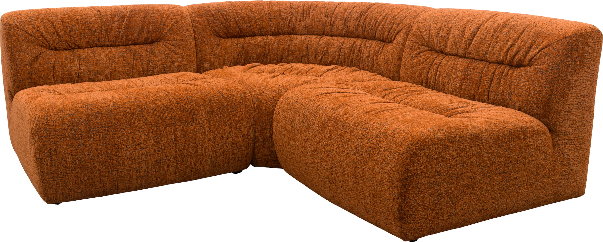 DOMO collection Canapé d'angle »Solum, B/T: 214/214 cm, Retro Design mit grosszügiger Polsterung« avec ressorts ensachés, forme en L