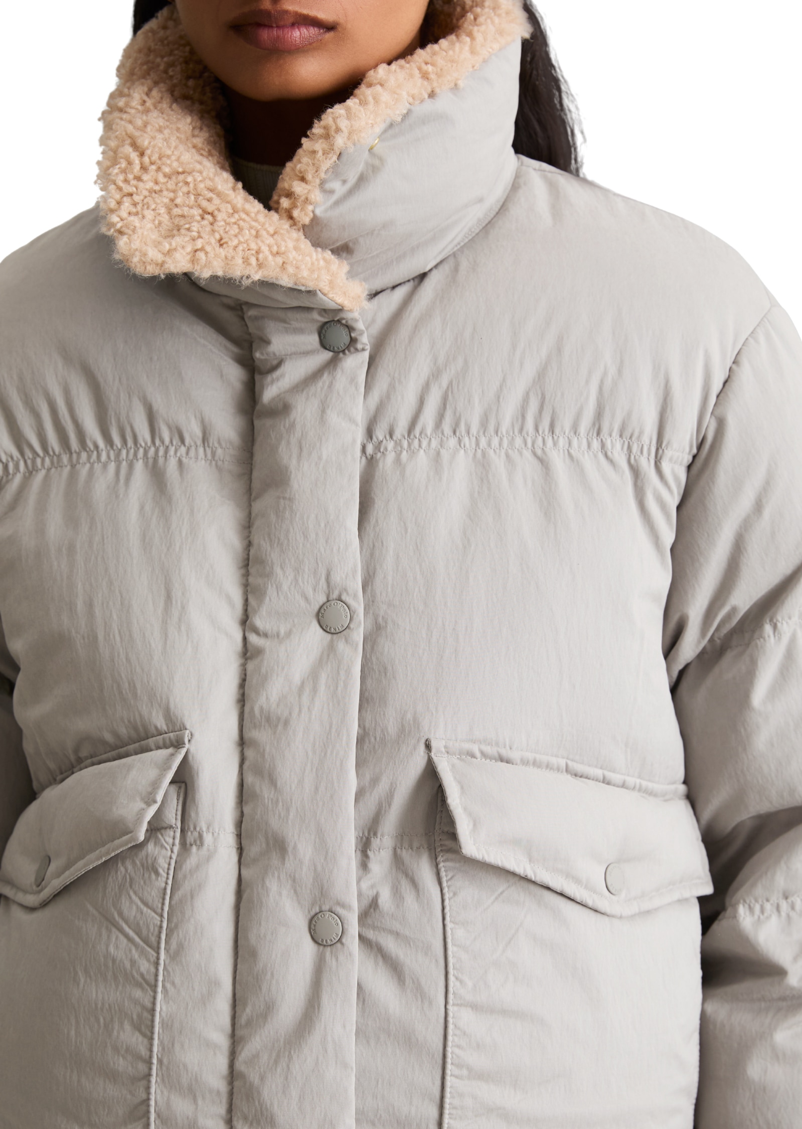 Marc O'Polo DENIM Veste d'extérieur regular avec col en peluche Teddy doux