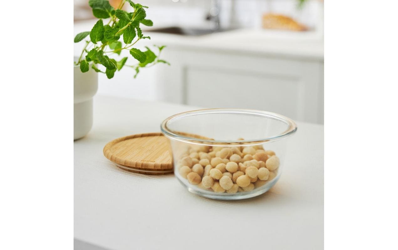 ROTHO Boîte à provisions »Glasdose mit Bambusdeckel NALA 1 l«