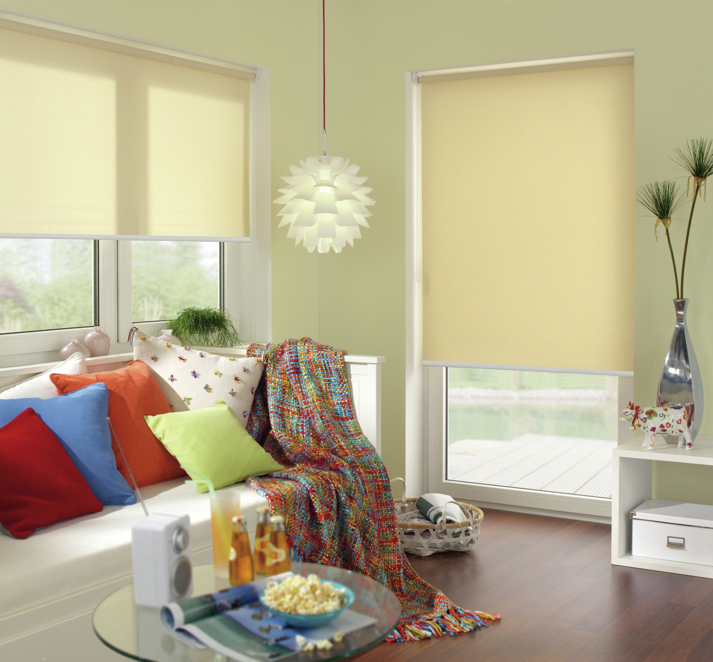 GARDINIA Seitenzugrollo »Uni-Rollo« Lichtschutz Sichtschutz mit Bohren freihängend 1 Stück, im Fixmass