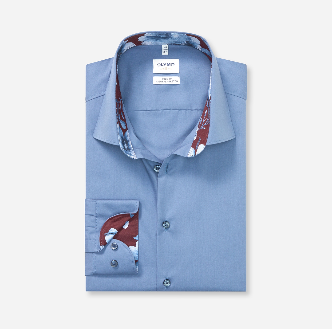 OLYMP Chemise à manches longues »Level Five« Body Fit, New York Kentkragen, Businesshemd, unifarben