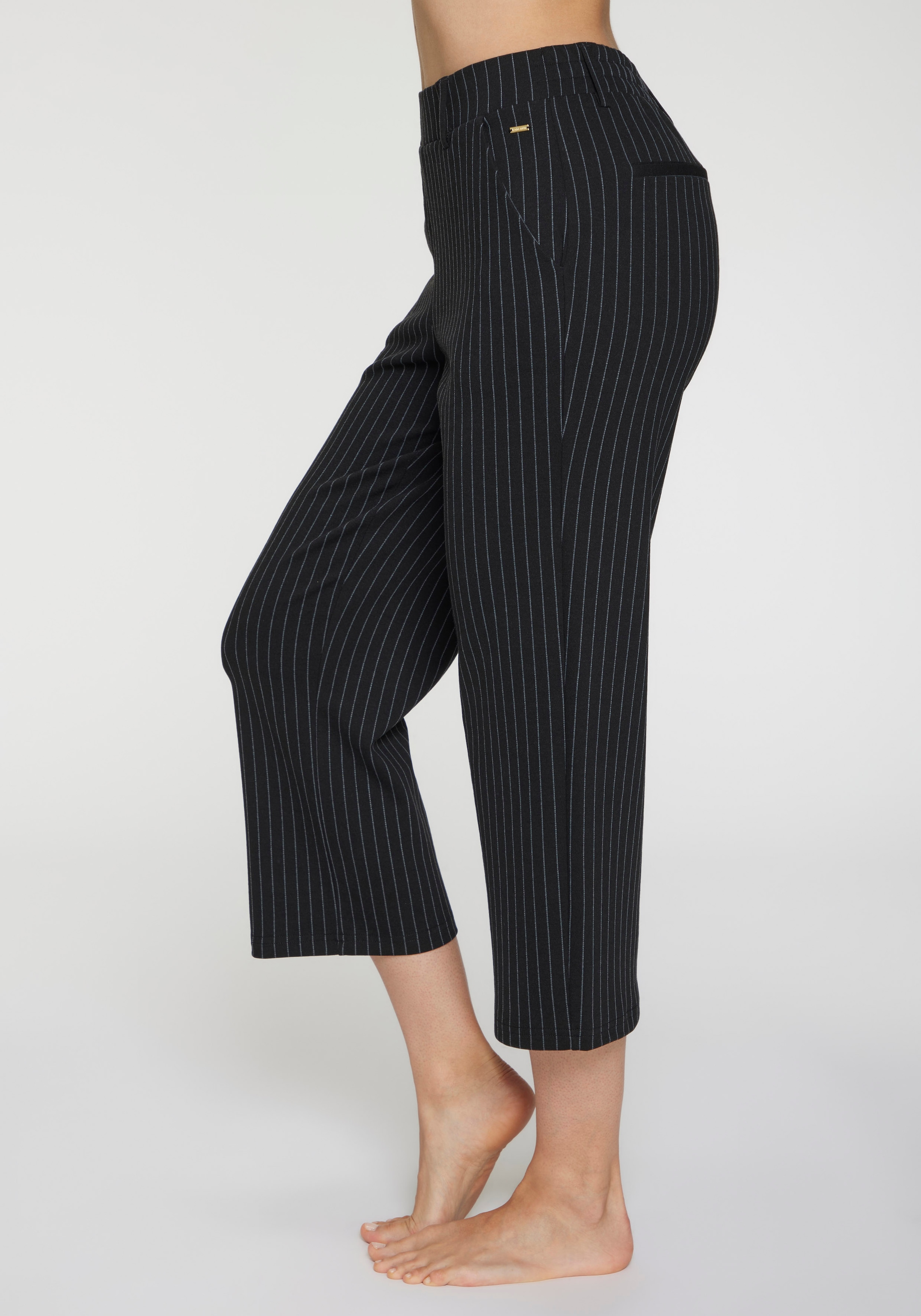 LASCANA Jupe-culotte  mit Jacquard Strickmuster oder uni schwarz