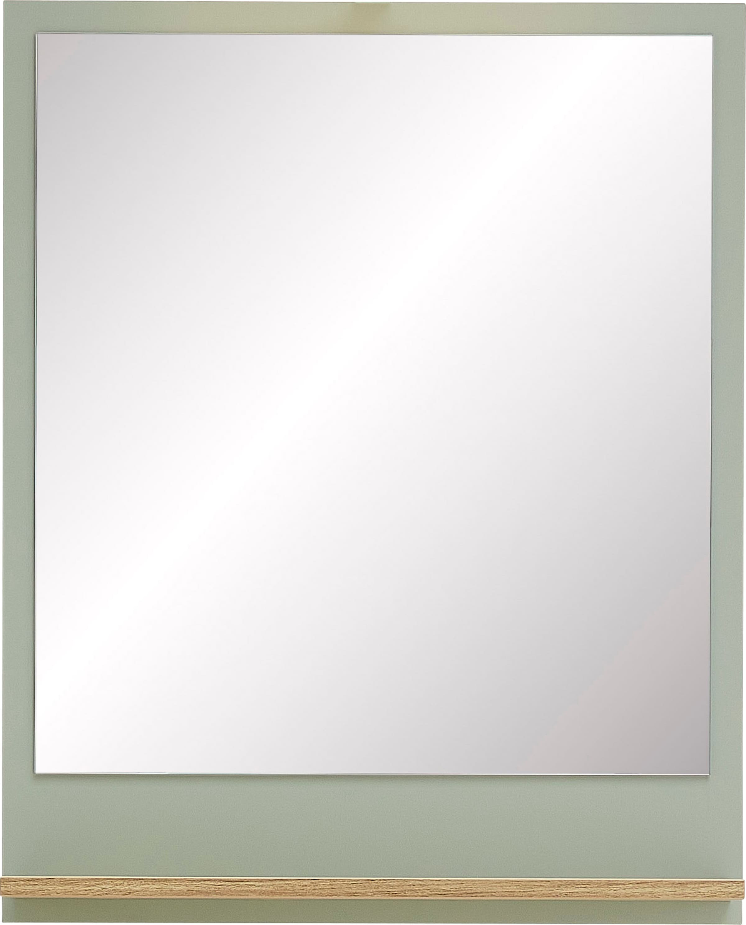 Saphir Badspiegel »Quickset 963 Spiegel mit Ablage, 60 cm breit, 74,5 cm hoch« Flächenspiegel Salbei Nachbildung, Riviera Eiche quer Nachbildung