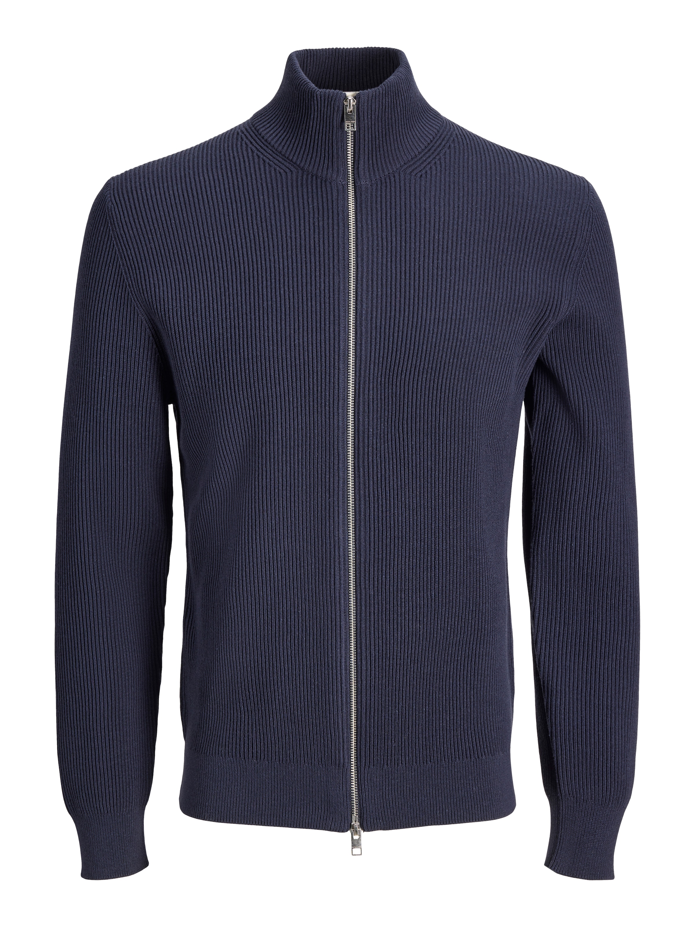 Jack & Jones PlusSize Veste en tricot »JJEPERFECT KNIT FULL ZIP CARDIGAN SN PLS« mélange de coton, avec col montant