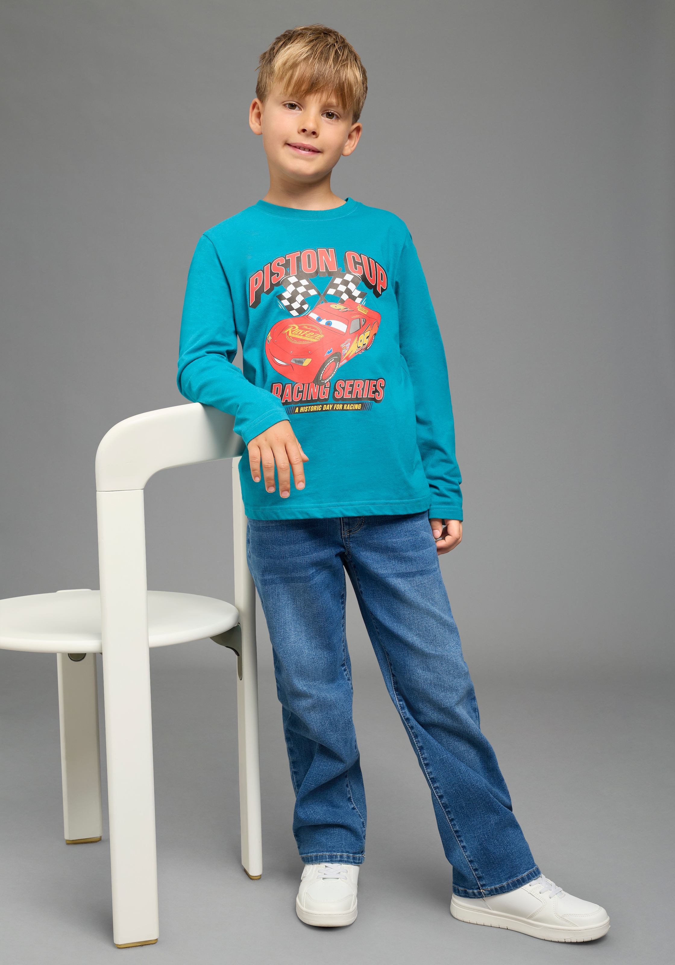 KIDSWORLD Langarmshirt »CARS Lightning McQueen Shirt, Disney« Basic-Passform, Langarm, modischer Stil